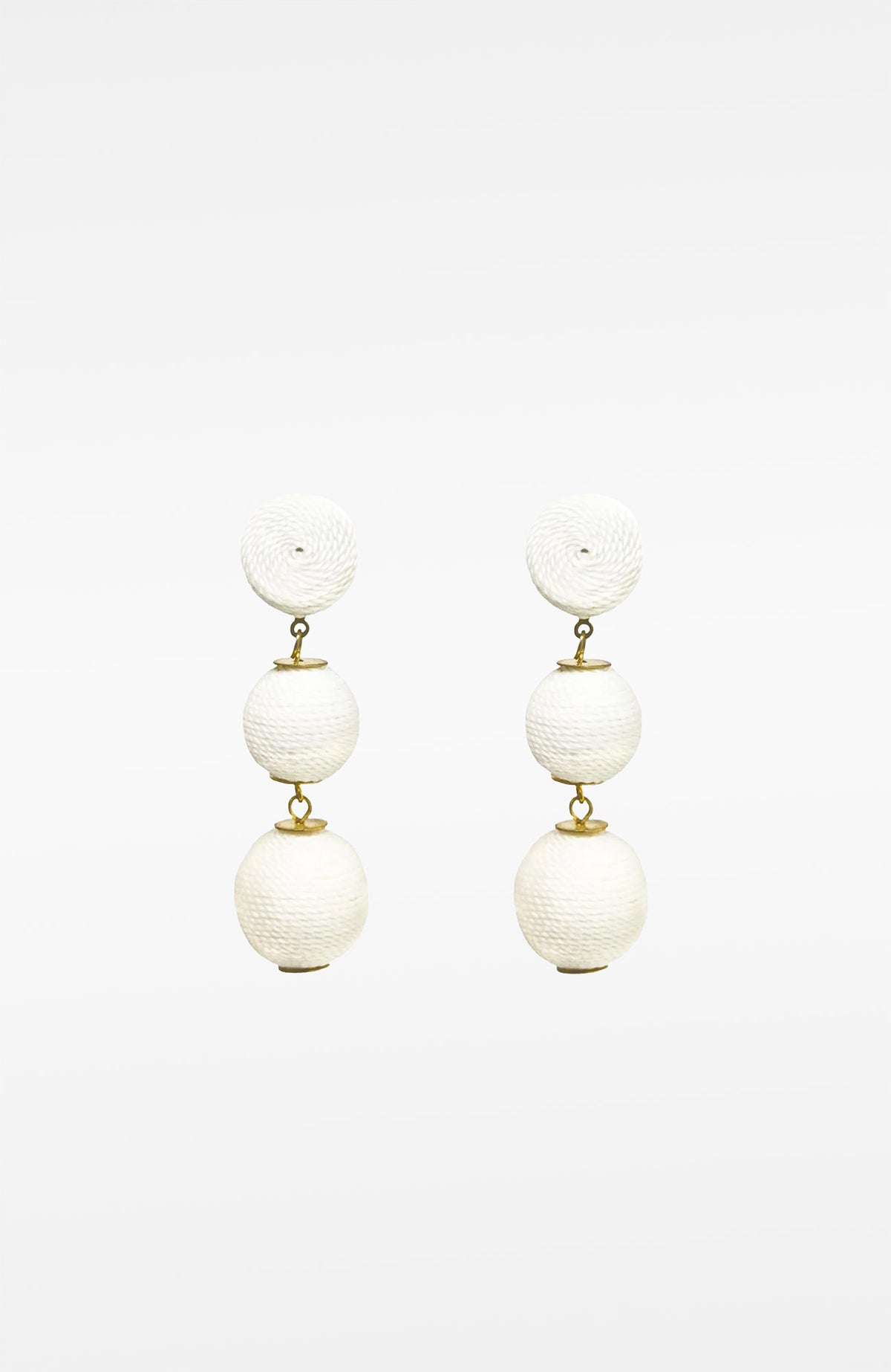 3-Drop Earrings - Durban White One Size