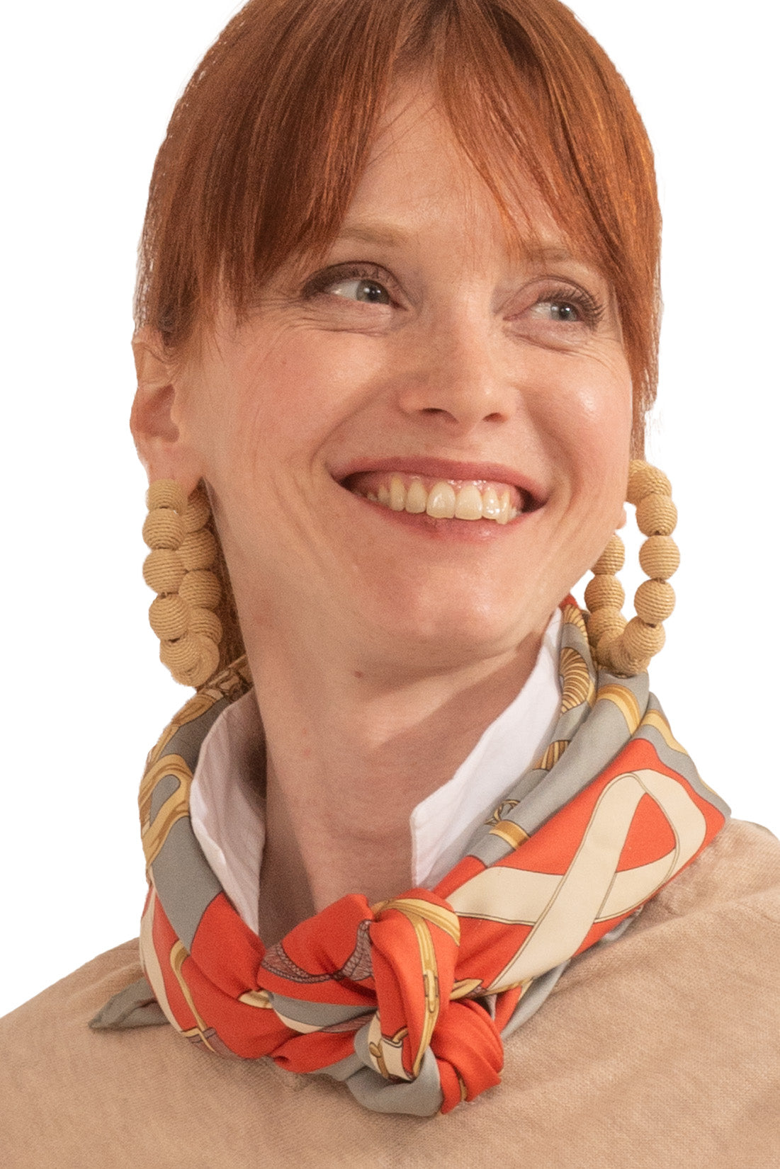 Round Rattan Earrings