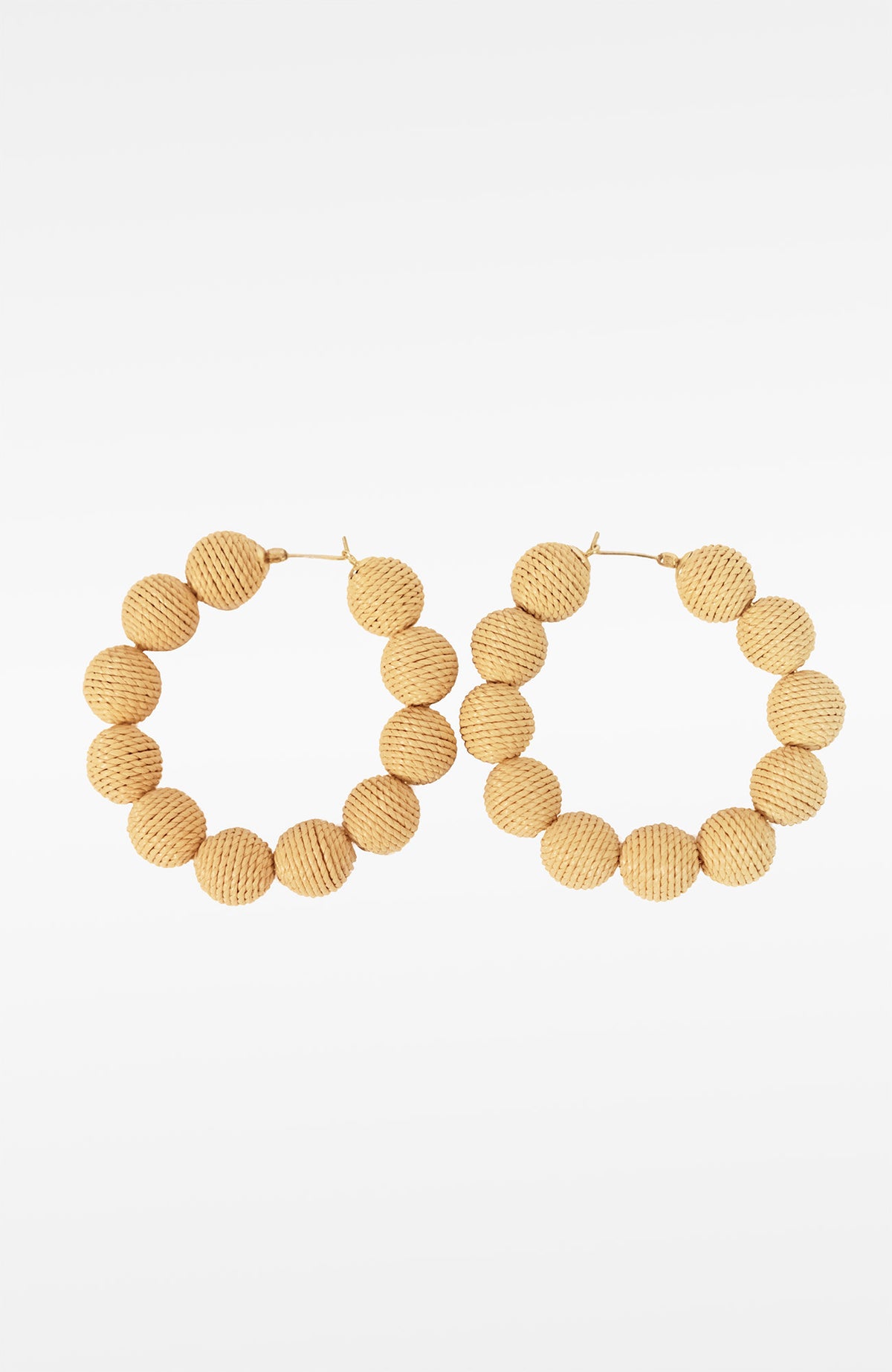 Round Rattan Earrings