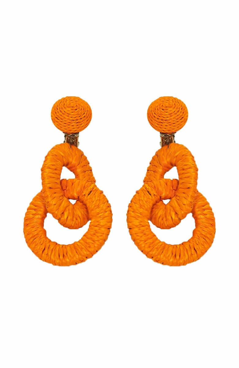 Ring Toss Earrings Orange ONE SIZE