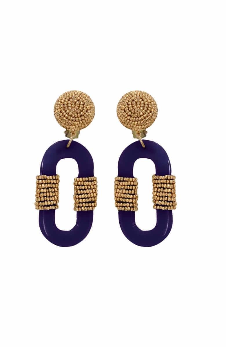 Stonehenge Earrings Navy One Size