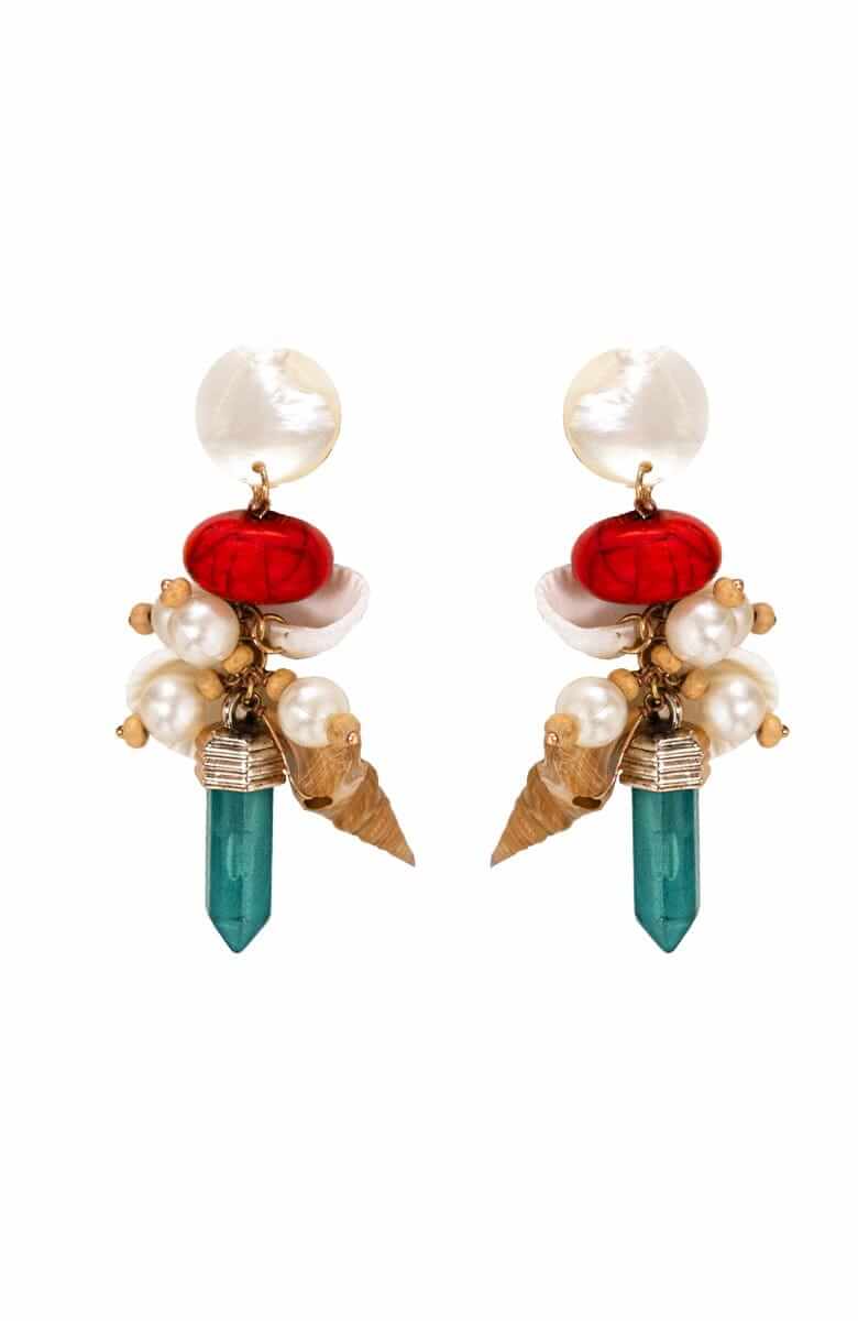 Veracruz Earrings Shell One Size