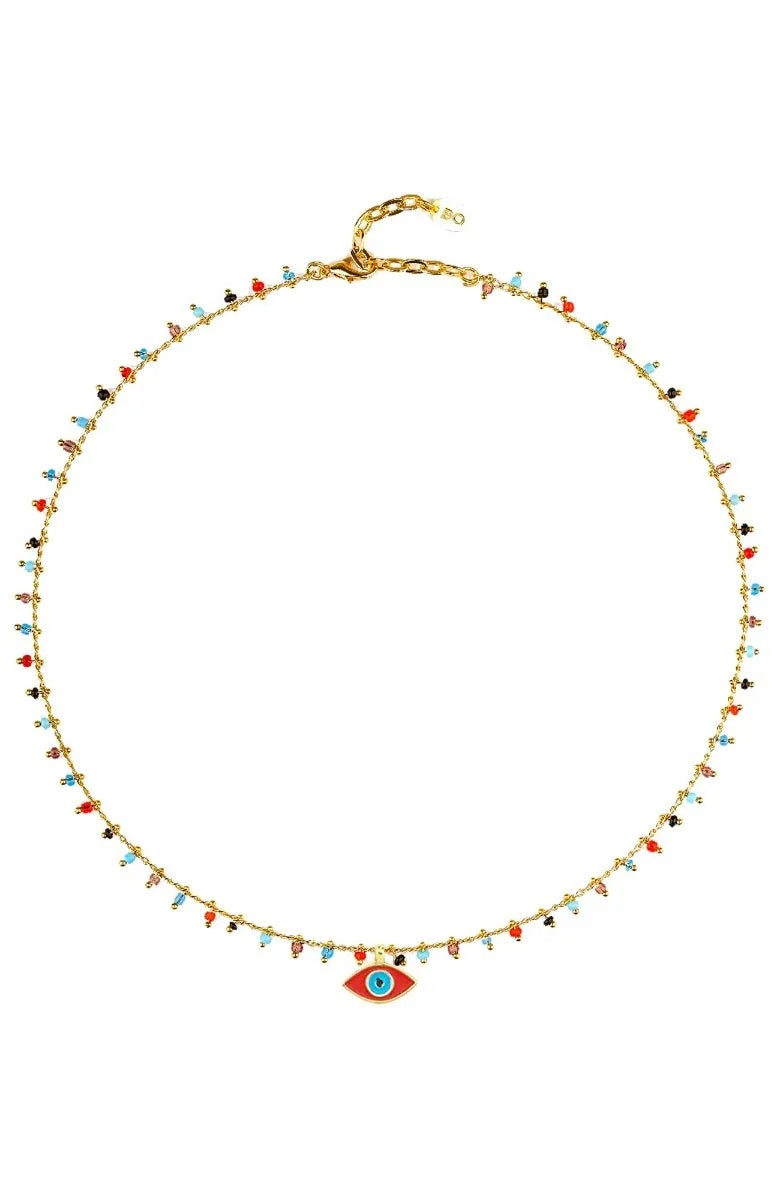 18K Gold Plated Beaded Necklace