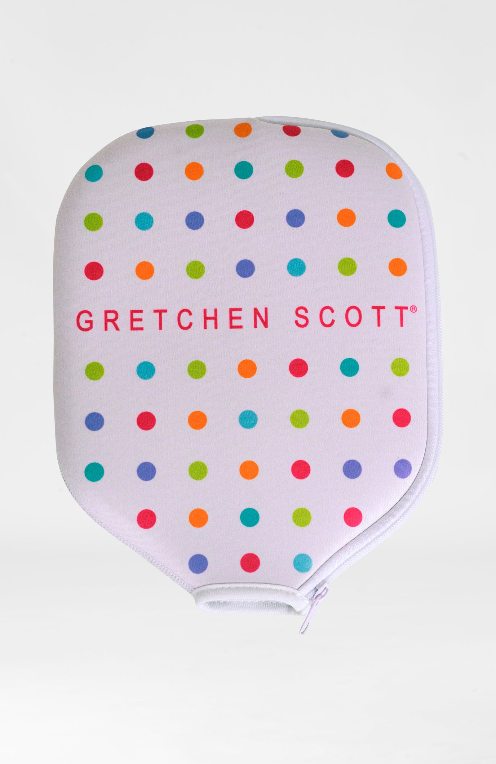 Laugh More Pickle Ball Paddle Cover White