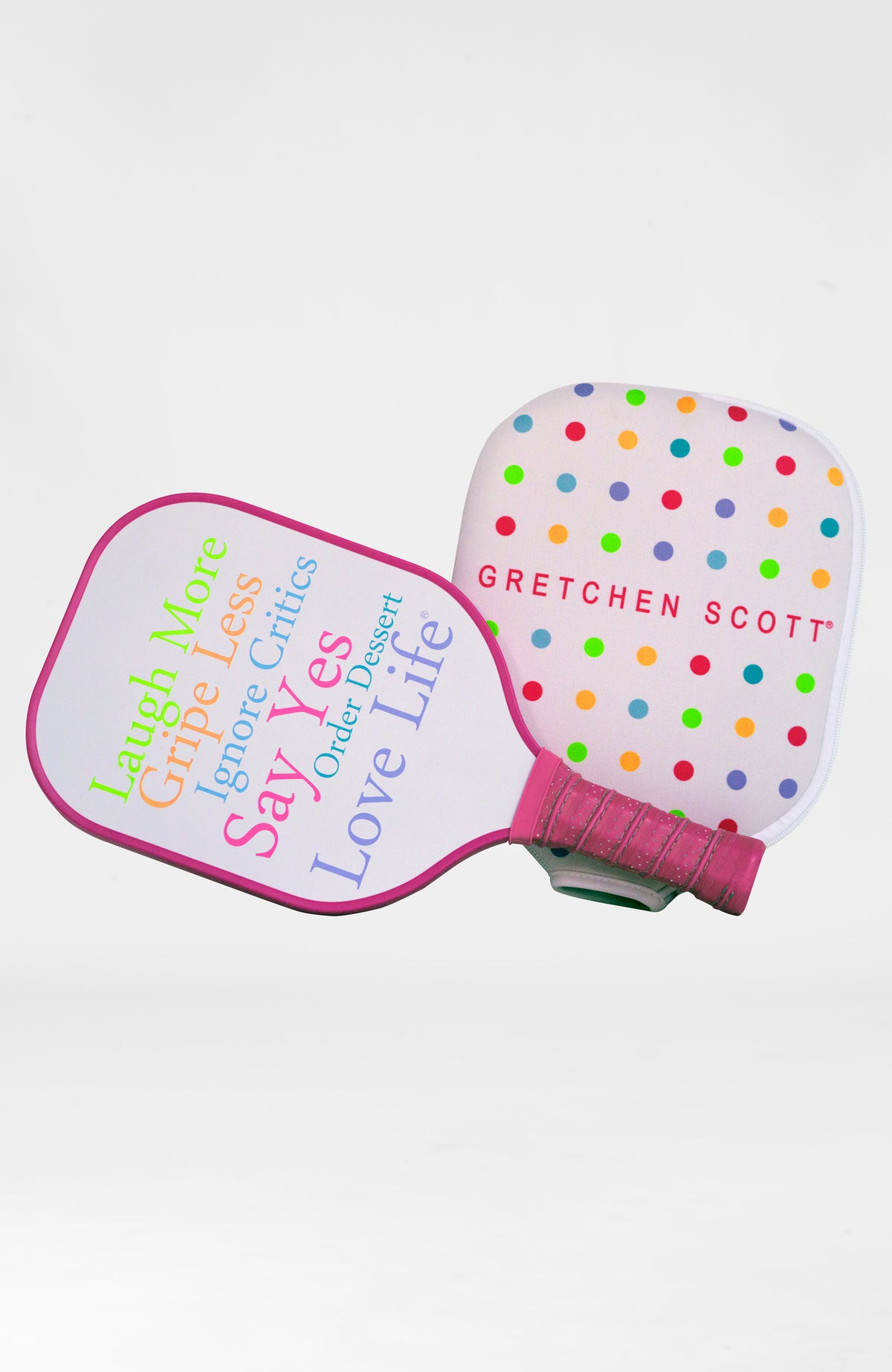 Laugh More Pickle Ball Paddle Pink