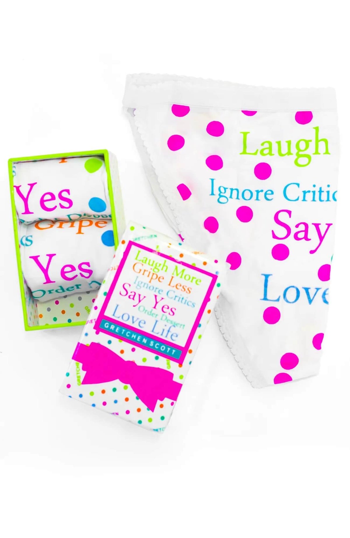 &quot;Laugh More&quot; 3 Pairs Cotton Underwear