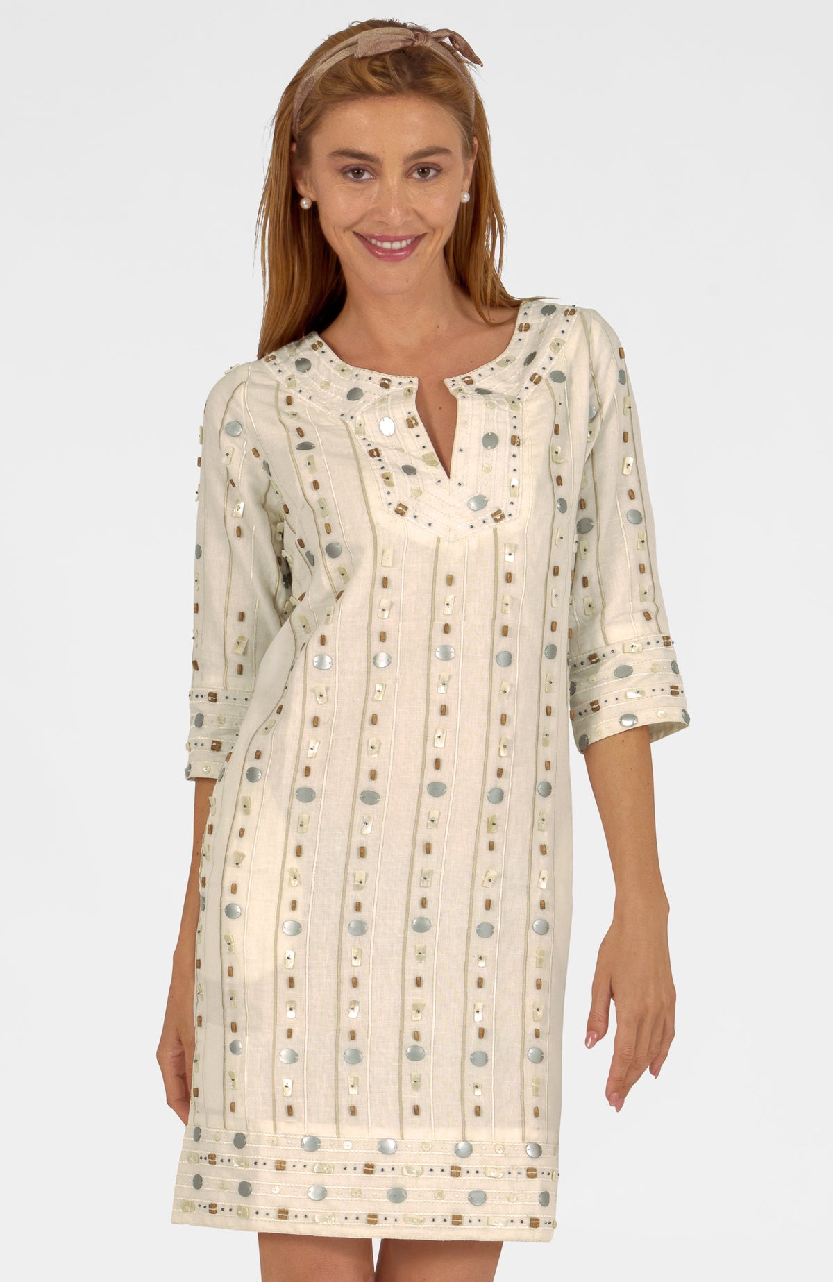 Seychelles Dress Linen White