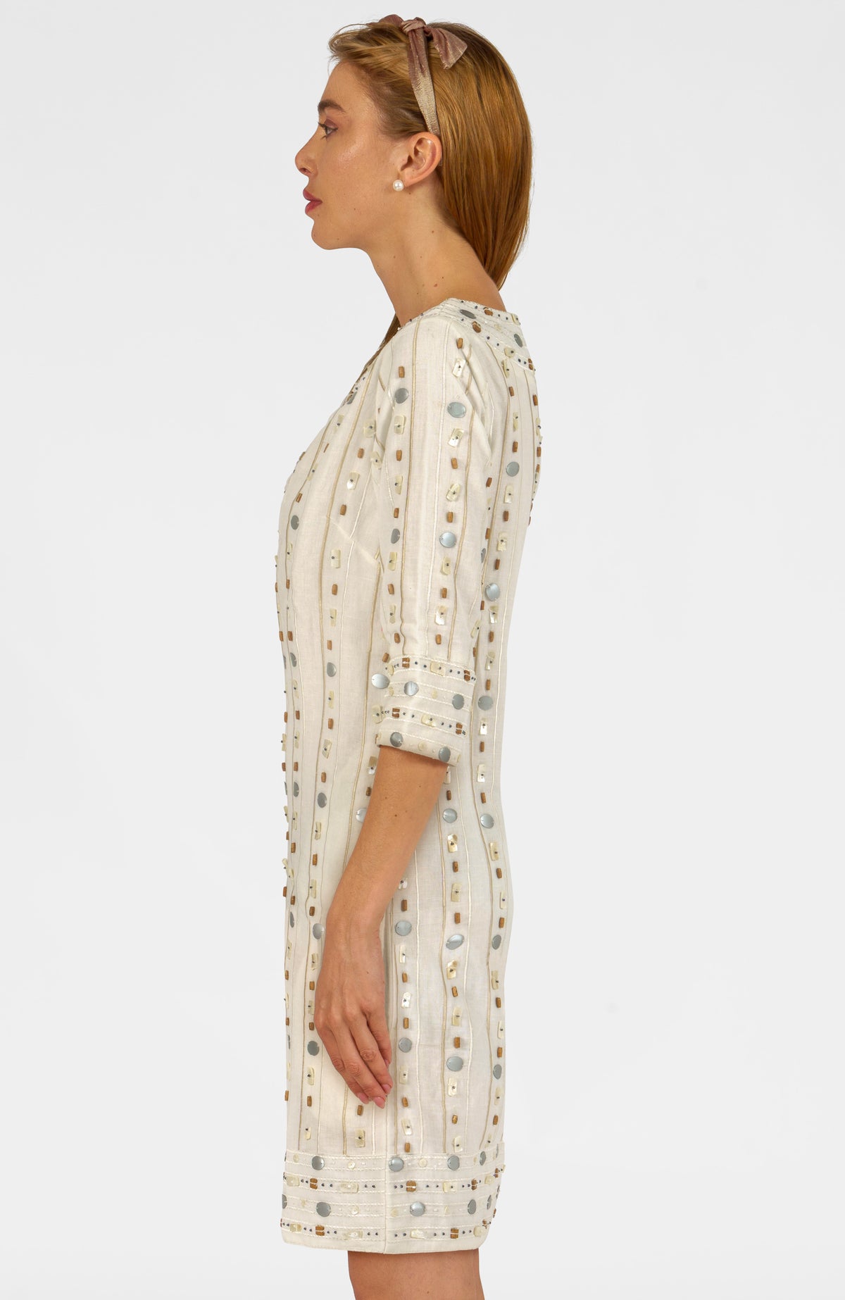 Seychelles Dress Linen White