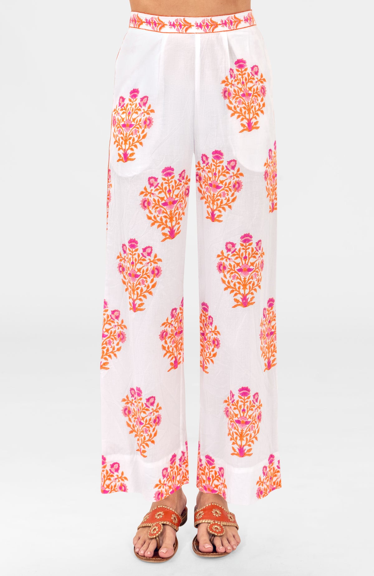 Crinkle Dimple Effortless Pant Orange