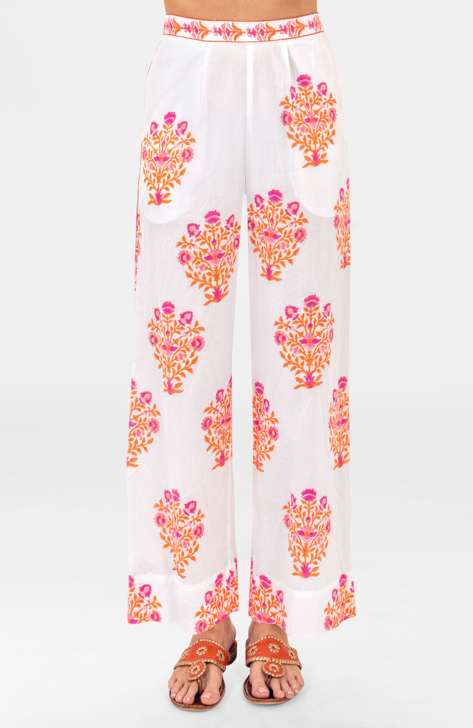 Crinkle Dimple Effortless Pant Orange