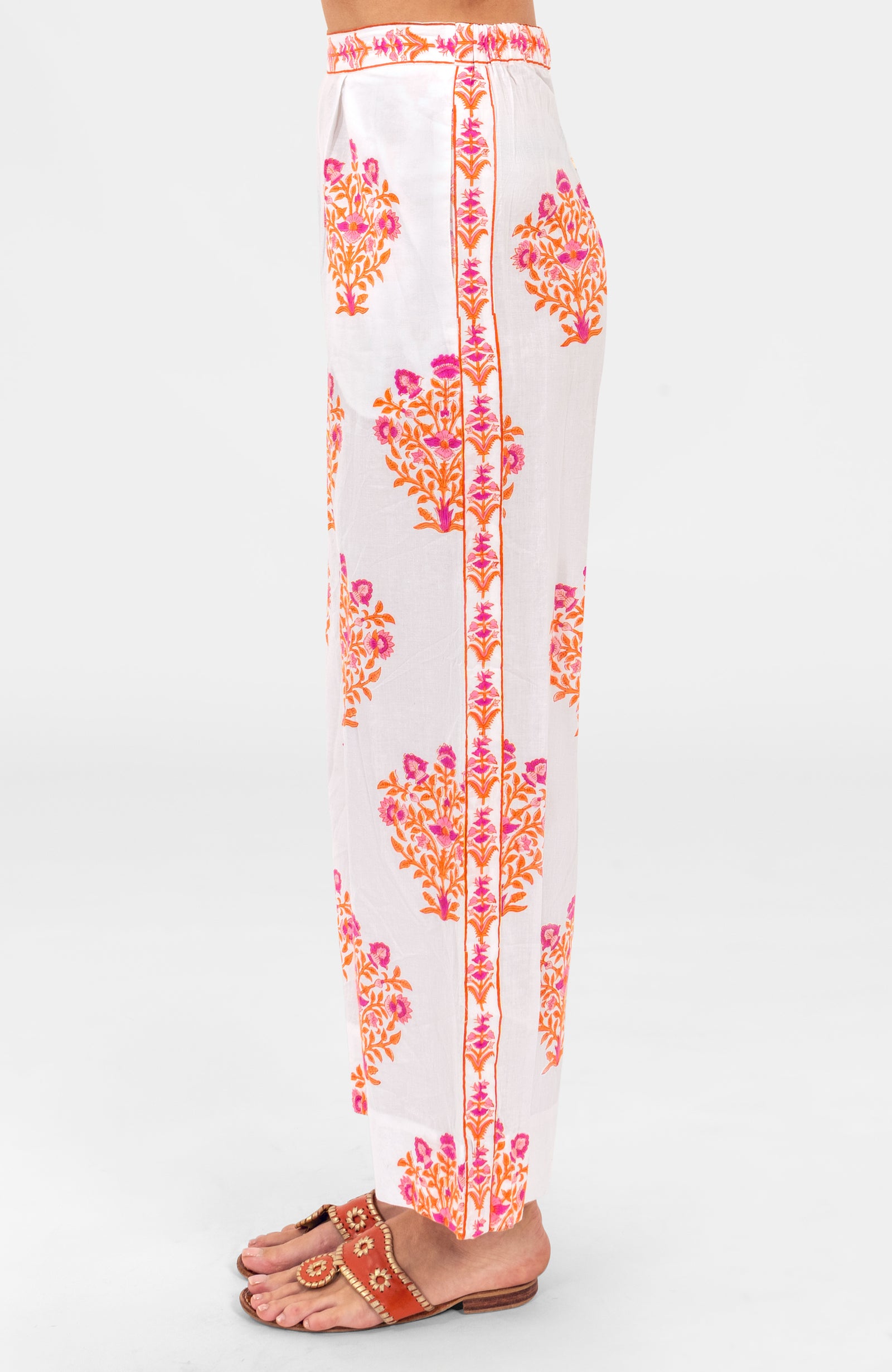 Crinkle Dimple Effortless Pant Orange