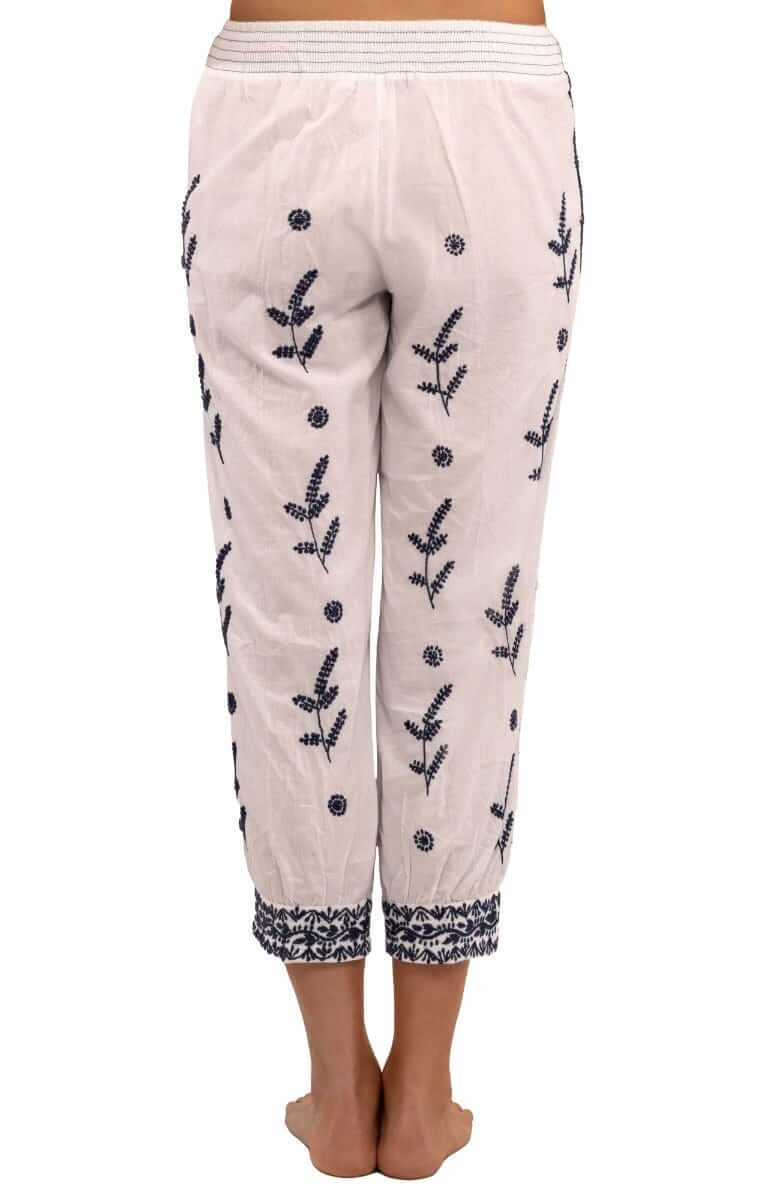 Dynasty Embroidered Pant - Final Sale Navy