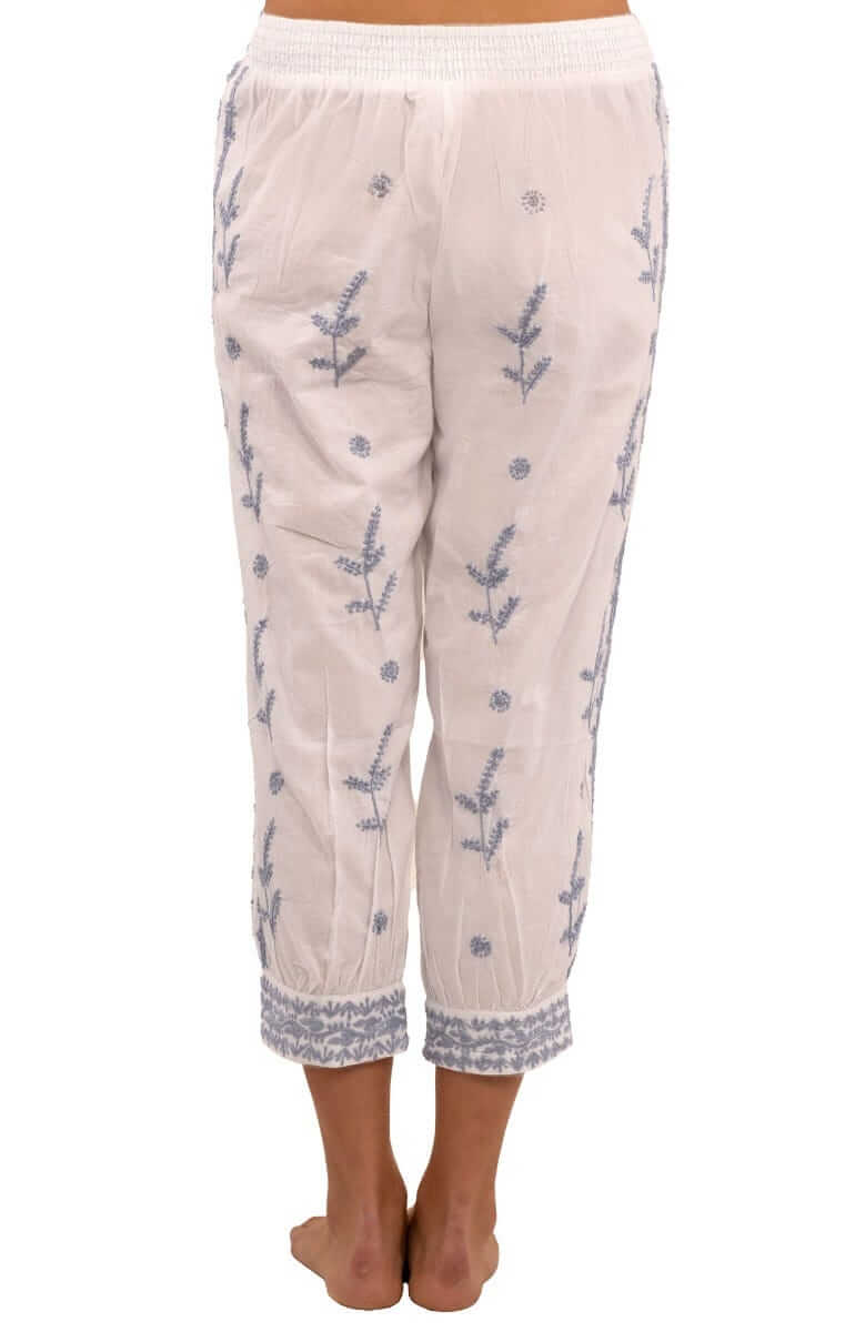 Dynasty Embroidered Pant - Final Sale Periwinkle