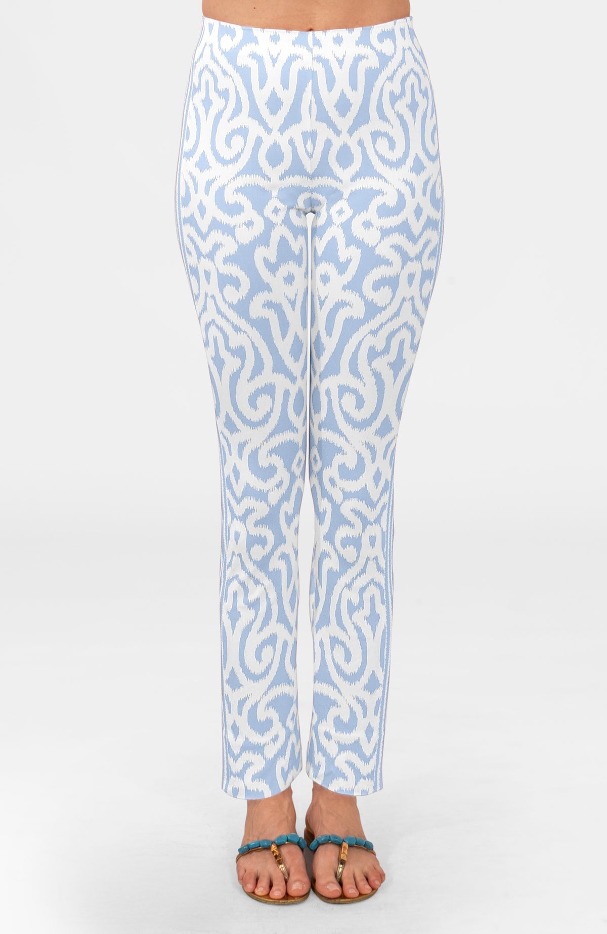 Gripeless Pull On Pants - Arabesque Light Blue