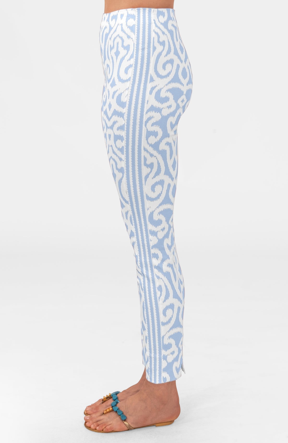 Gripeless Pull On Pants - Arabesque Light Blue
