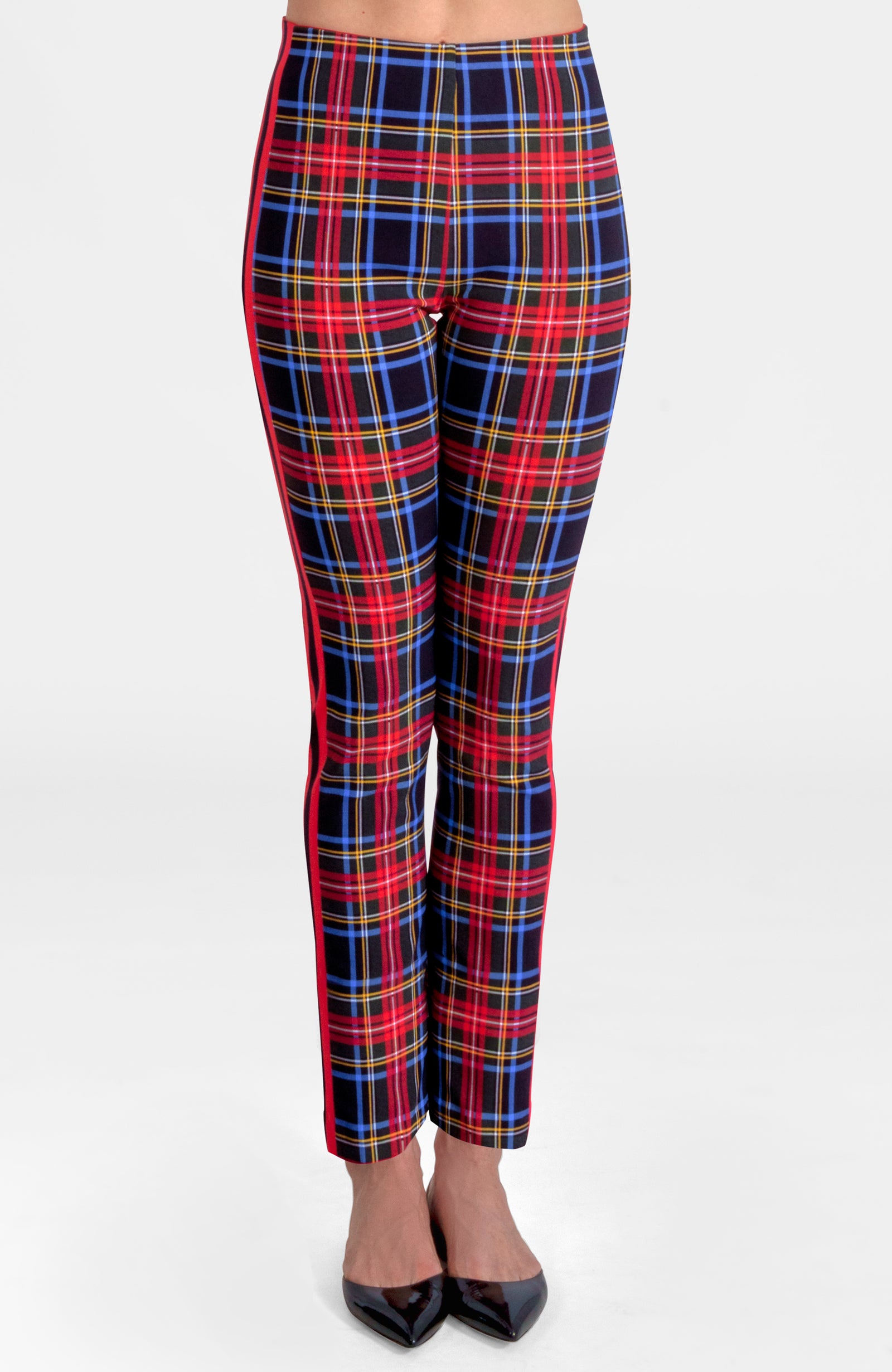 Gripeless Pull On Pants - Stewart Plaid Black Multi