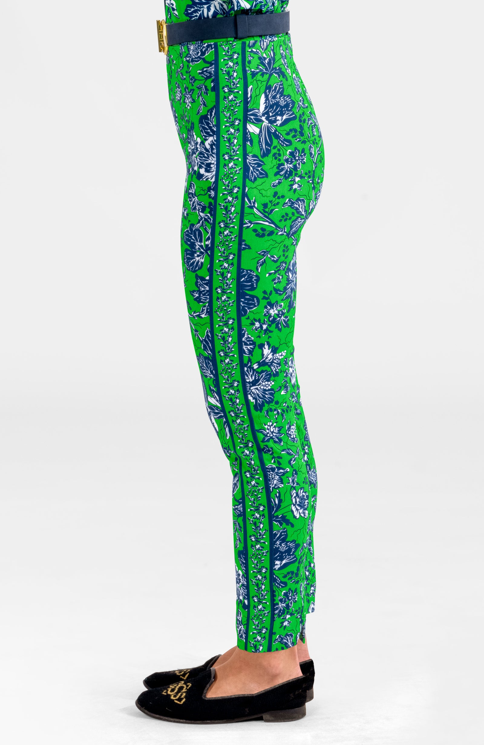 Gripeless Pull On Pants - English Garden Kelly