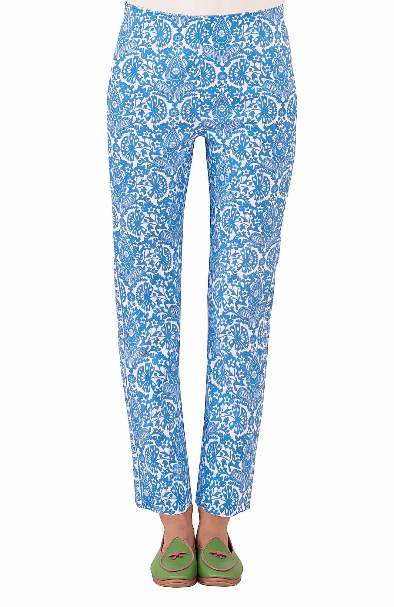 Gripeless Pull On Pant - East India Blues