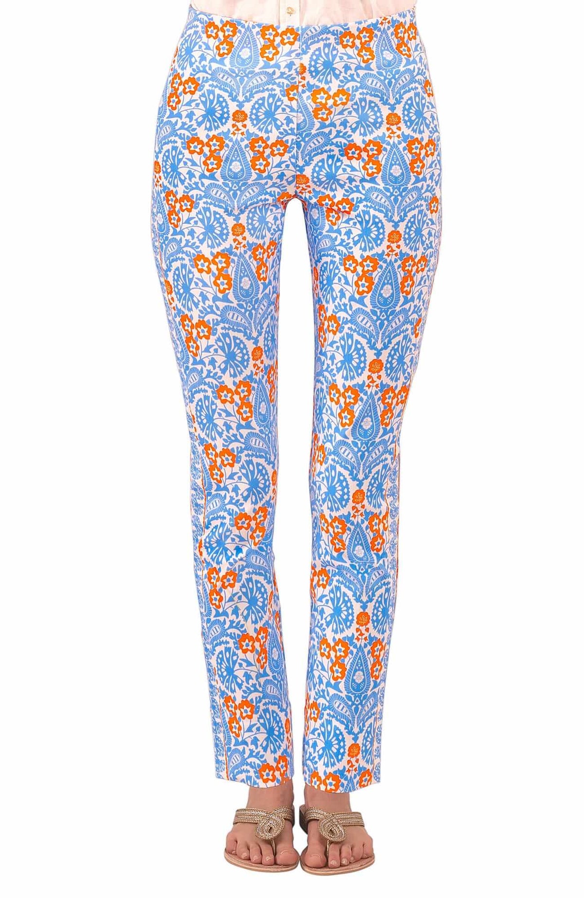 Gripeless Pull On Pant - East India Periwink Orange