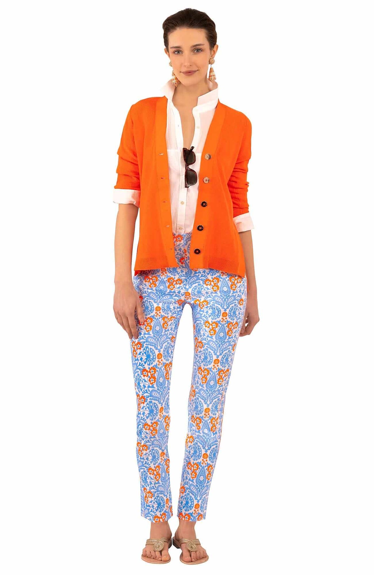 Gripeless Pull On Pant - East India Periwink Orange