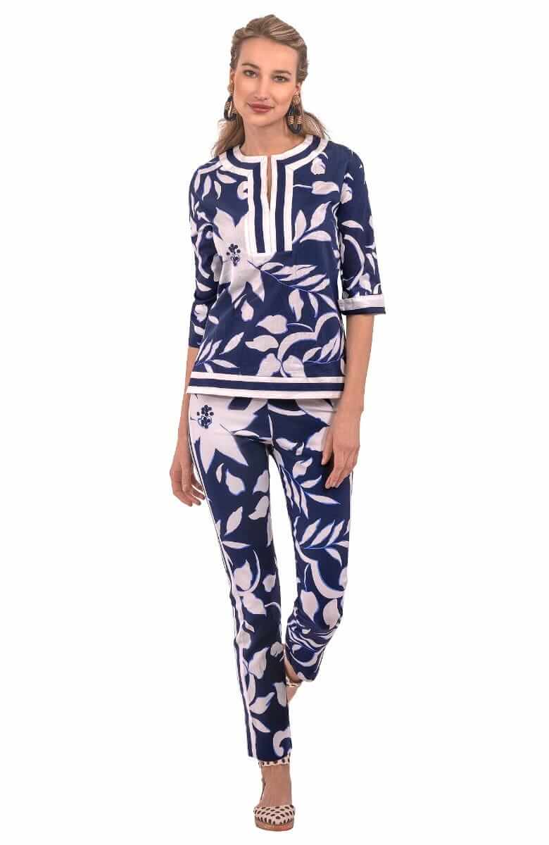 GripeLess Pull On Pant - Full Bloom Navy