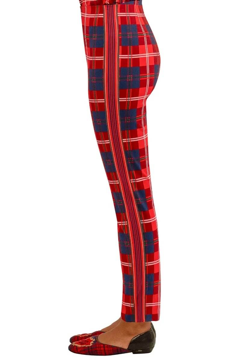 GripeLess Pull On Pant - Middleton Plaid Red