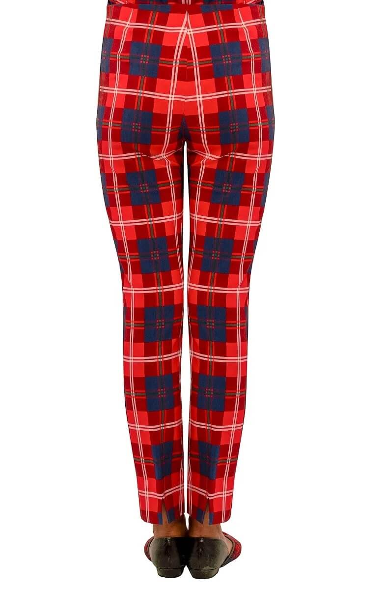 GripeLess Pull On Pant - Middleton Plaid Red