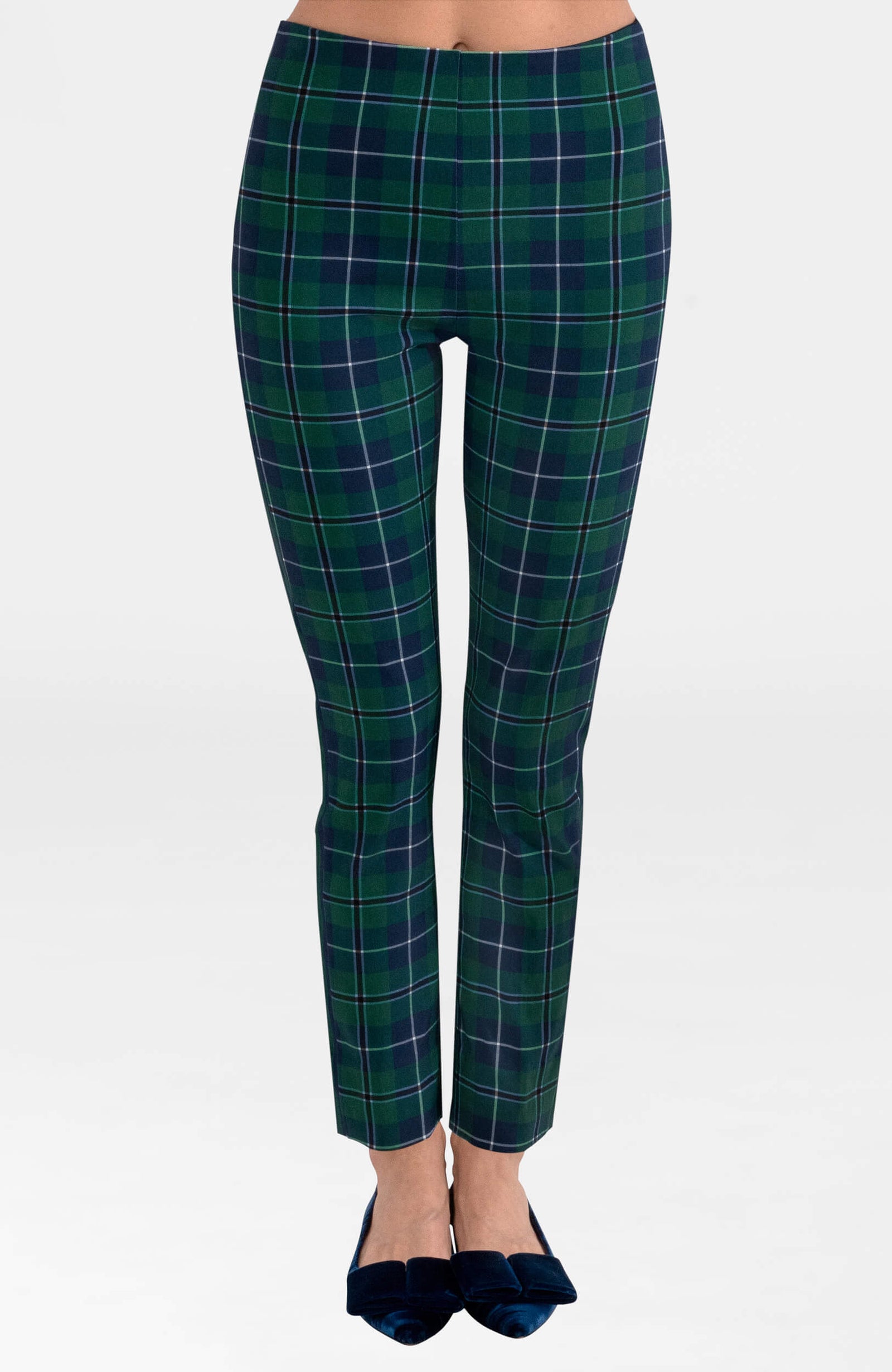 Gripeless Pull On Pants - Melville Tartan Green Multi