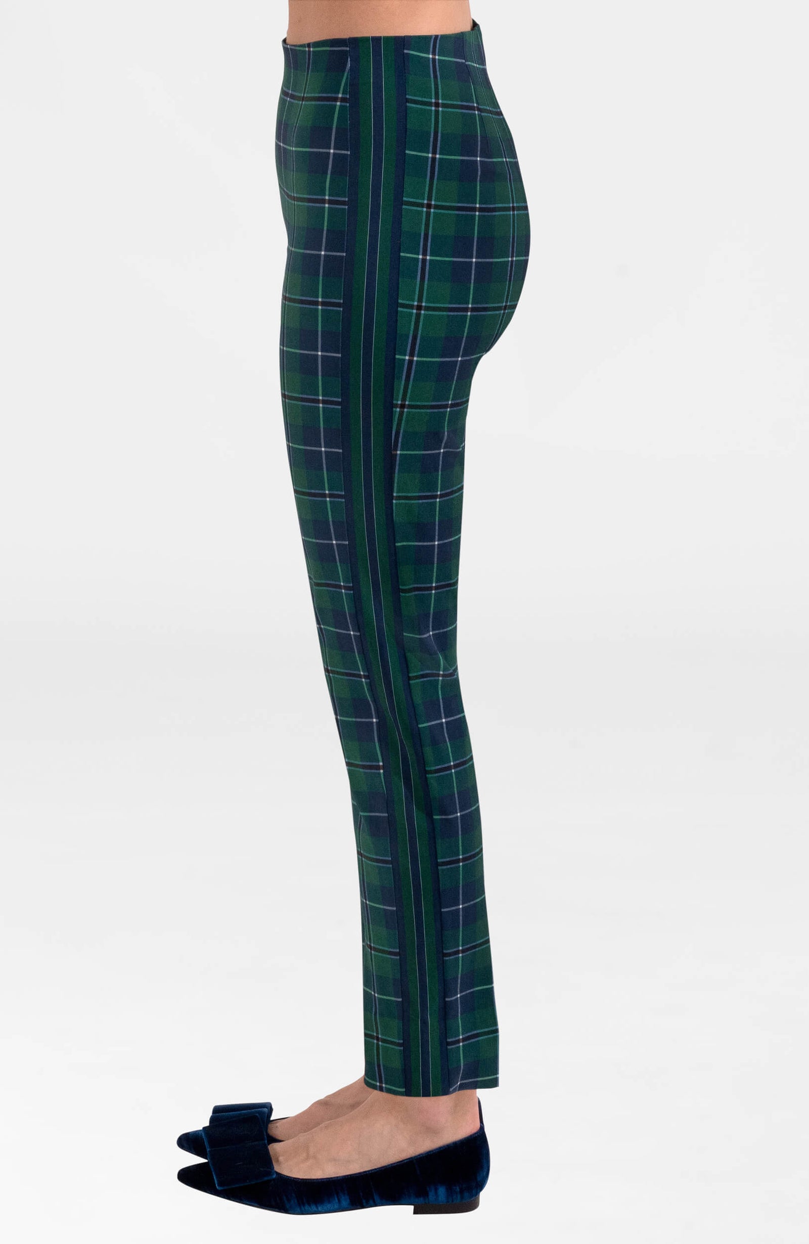 Gripeless Pull On Pants - Melville Tartan Green Multi