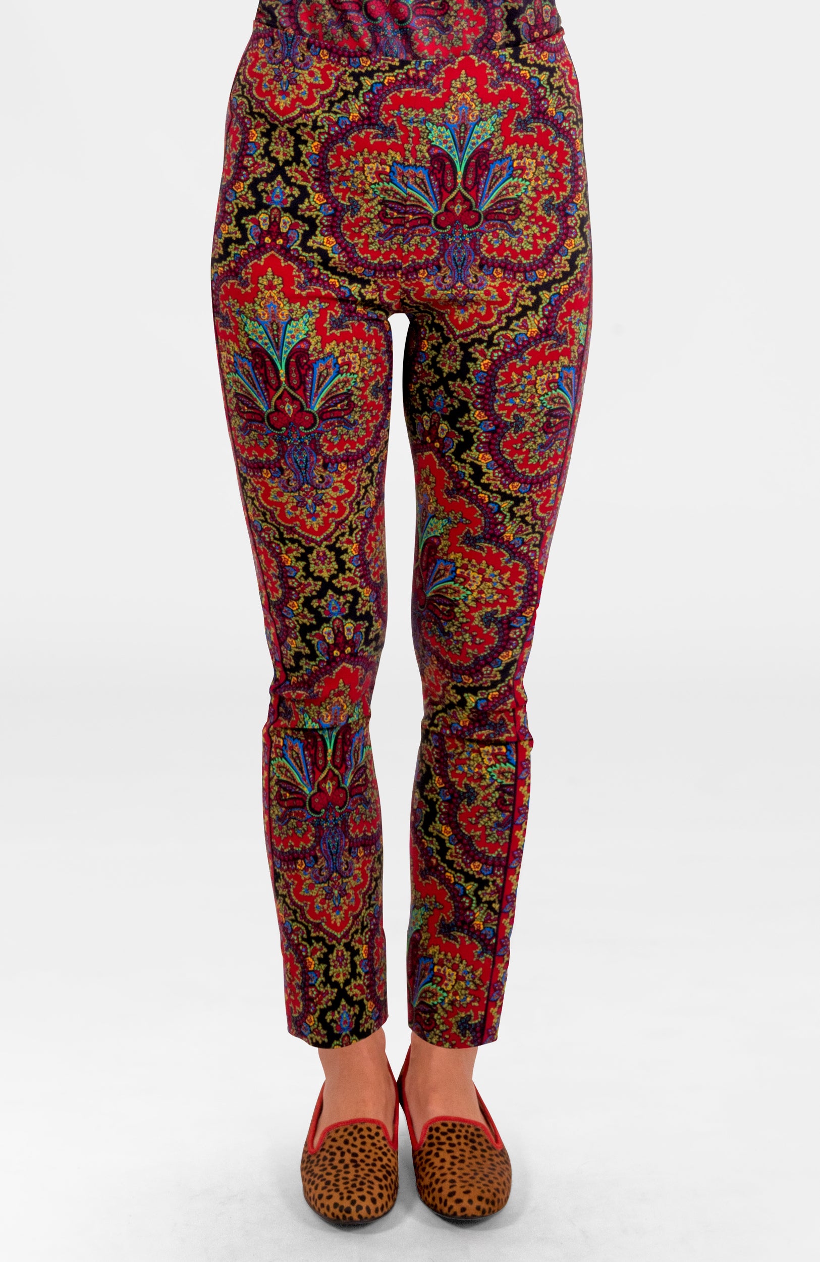 Gripeless Pull On Pants - Passion Paisley Black