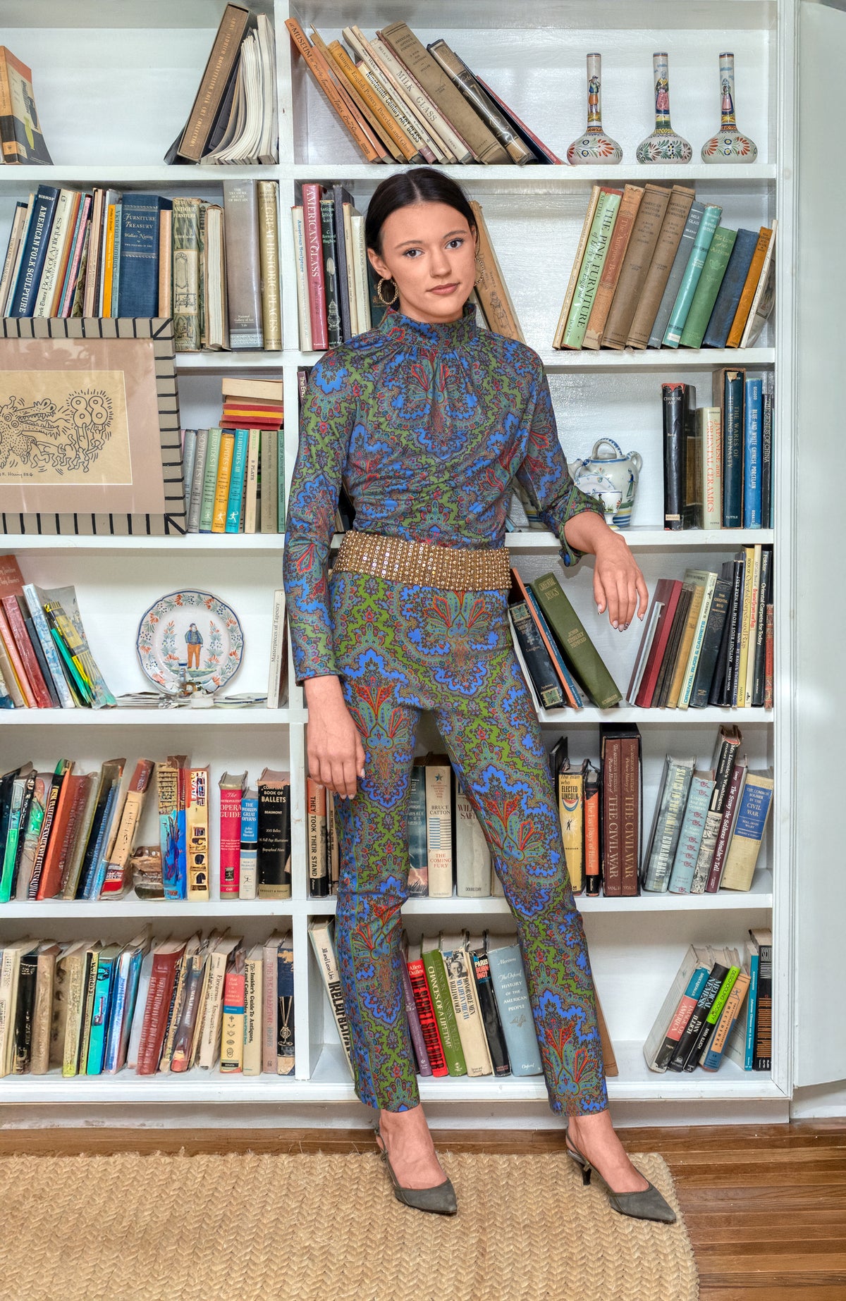 Scorching Hot Top - Passion Paisley Olive