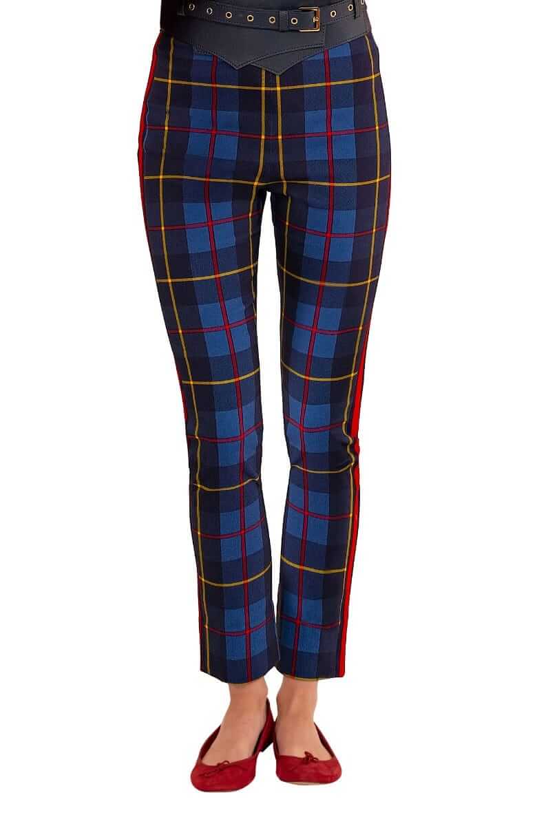 GripeLess Pull On Pant - Plaidly Cooper - Final Sale Bluemulti Plaid