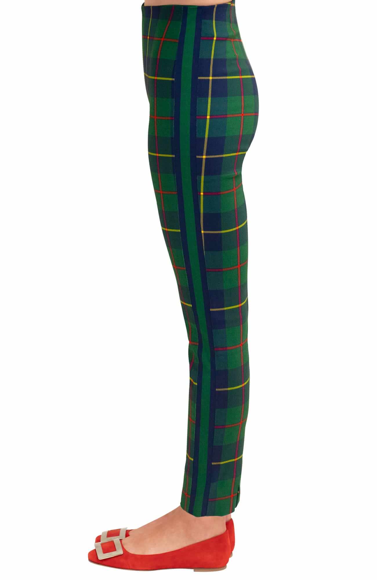 Gripeless Pull On Pants - Plaidly Cooper Greenmulti Plaid
