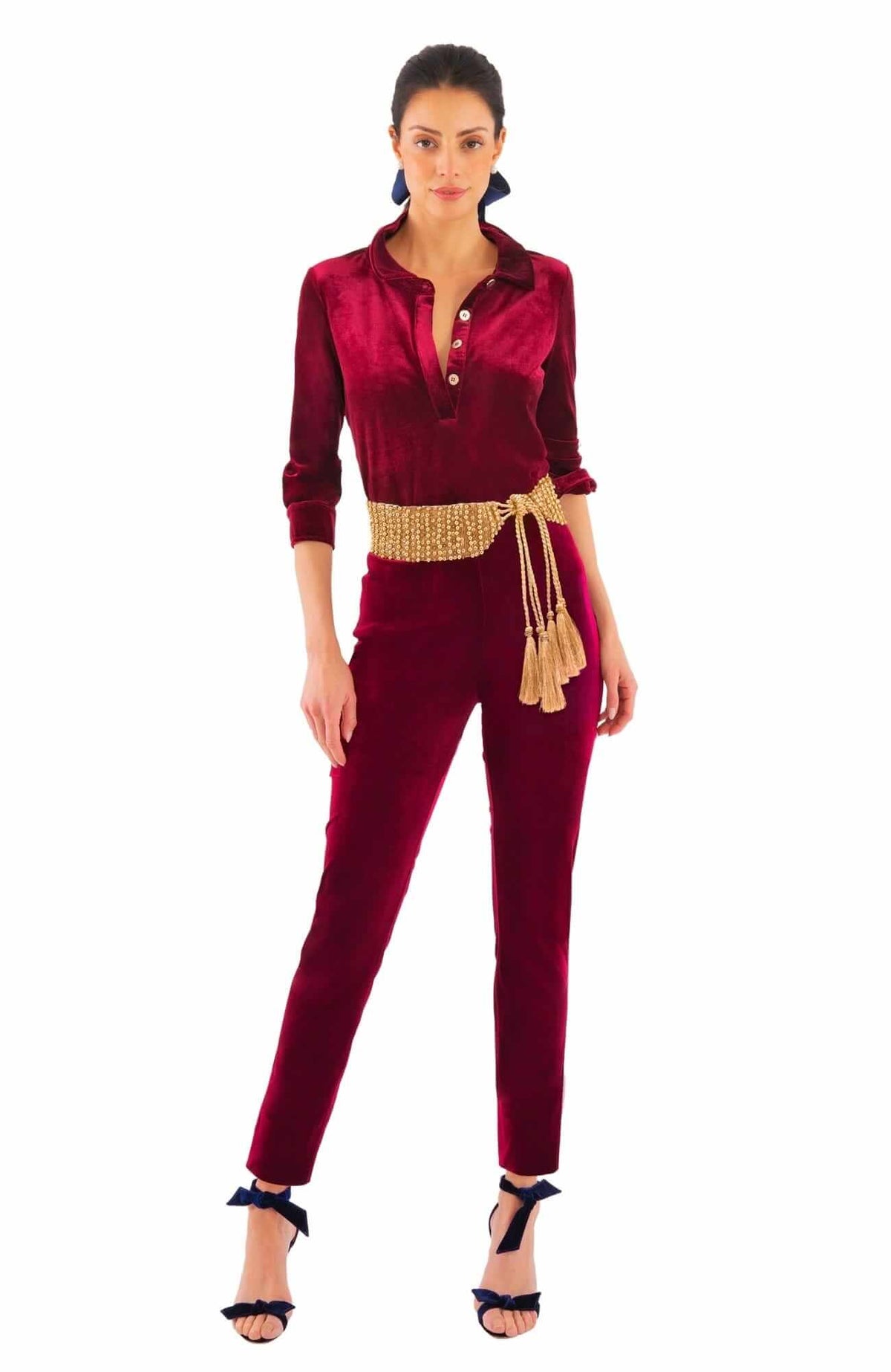 GripeLess Pull on Pant - Silky Velvet Burgundy