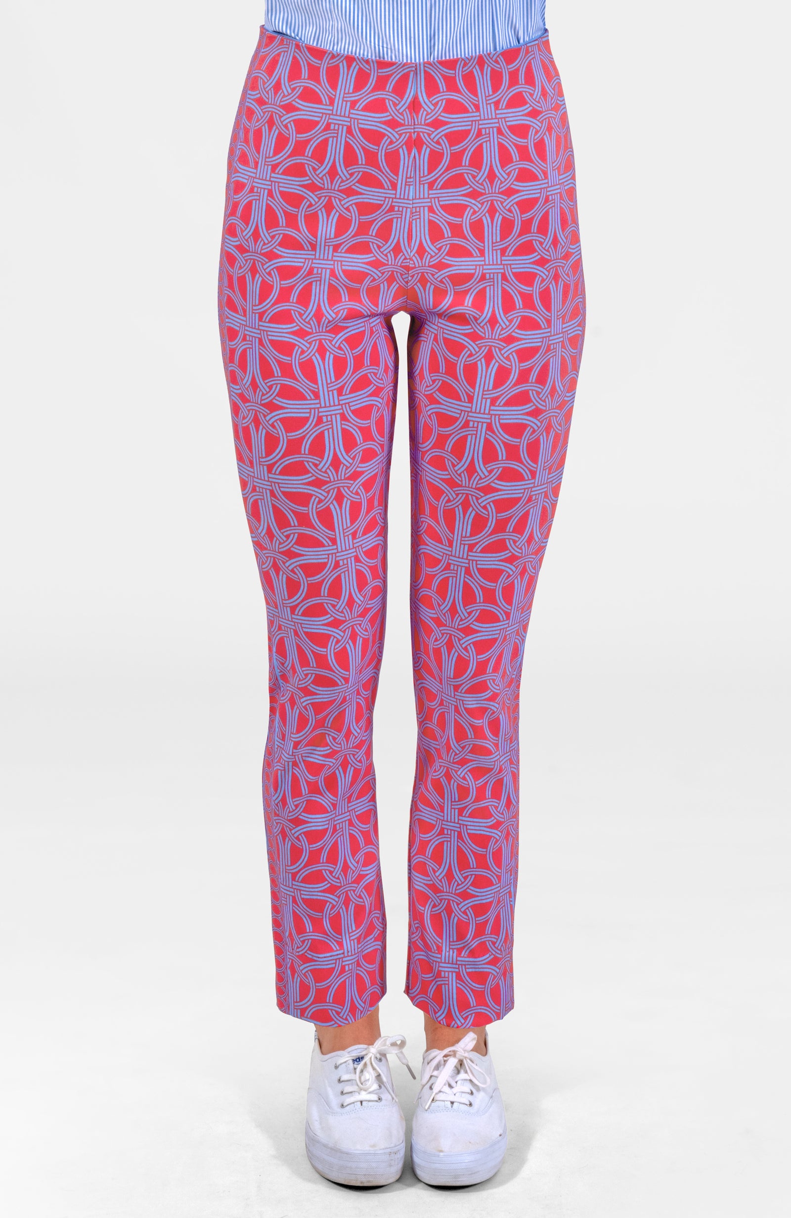 Gripeless Pull On Pants - Ring Toss Coral