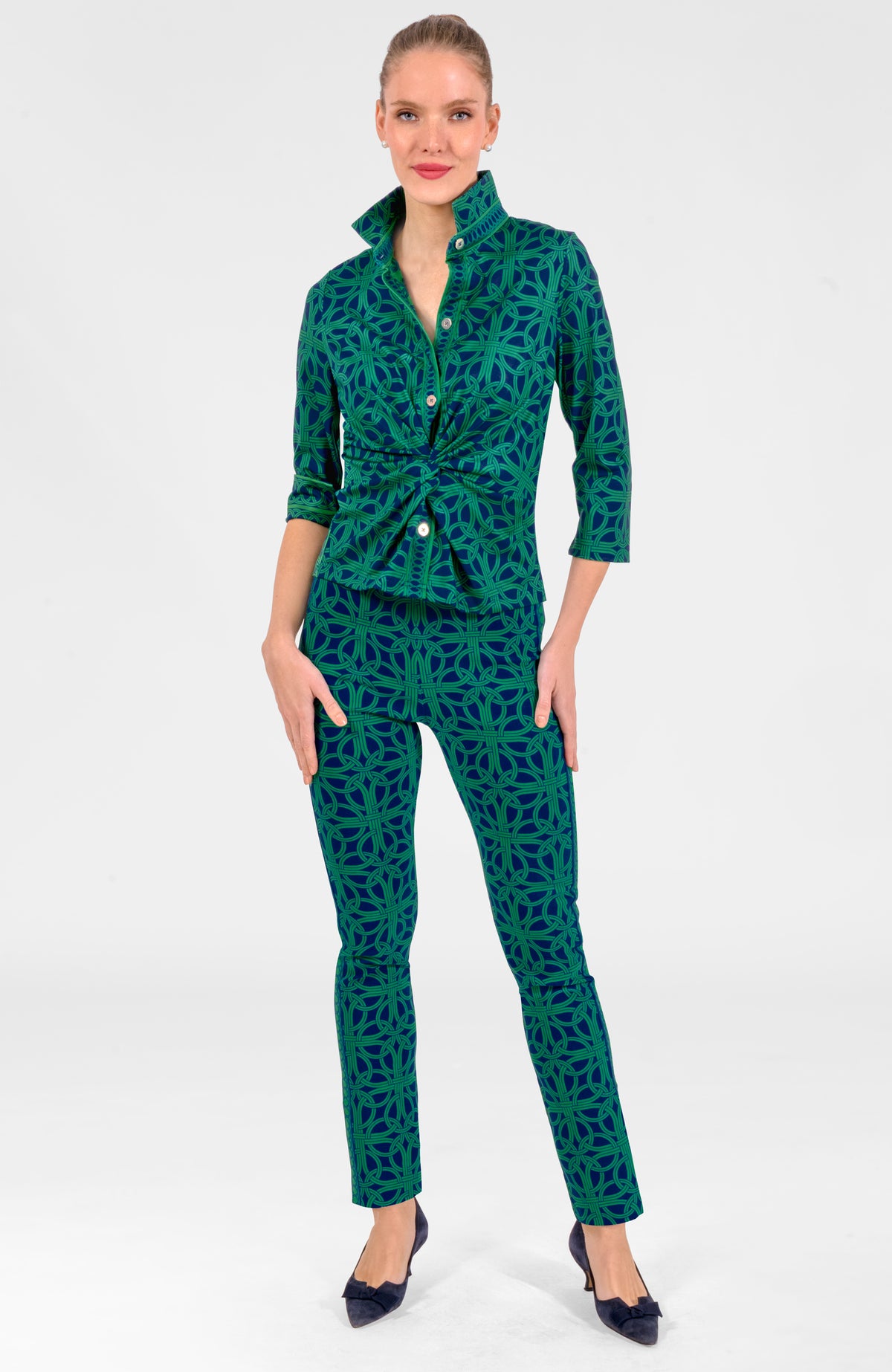 Gripeless Pull On Pants - Ring Toss Navy kelly