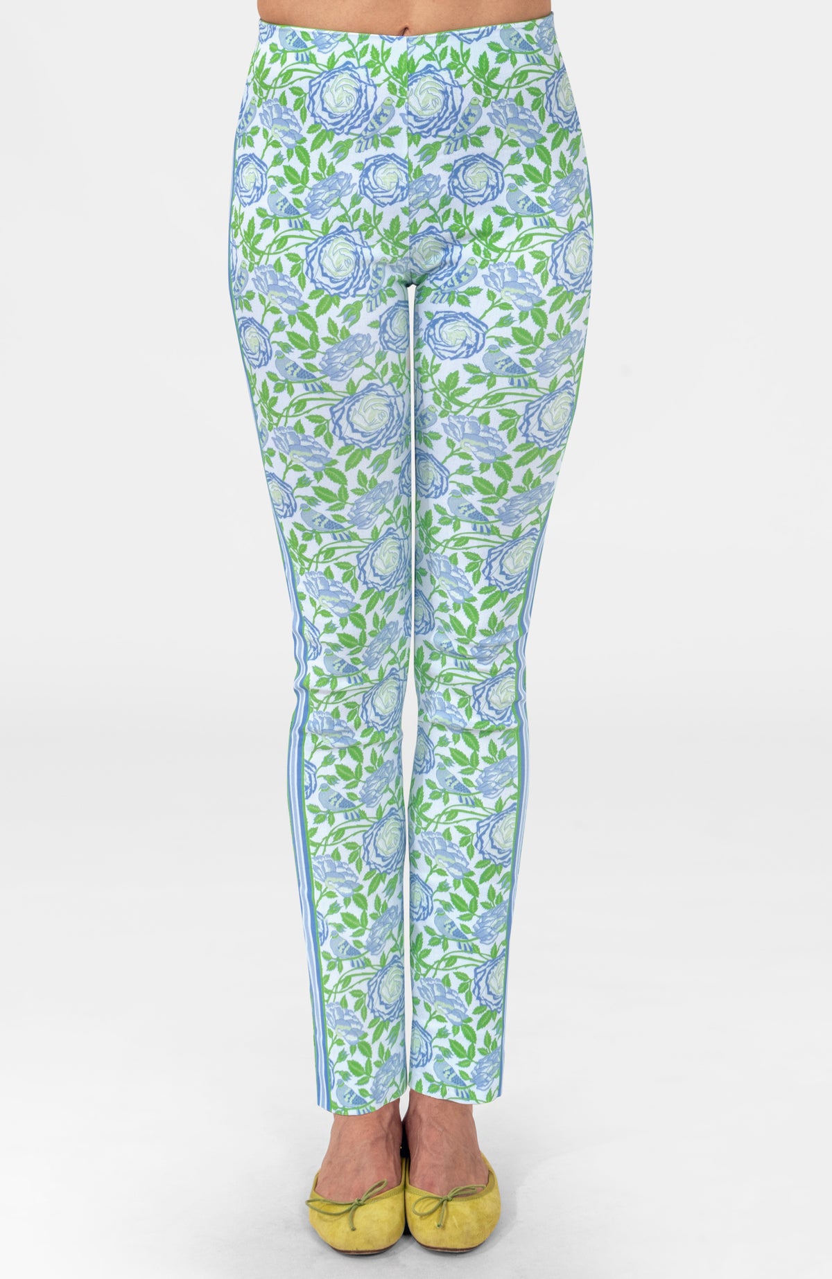 Gripeless Pull On Pants - Smell The Roses Kelly Peri