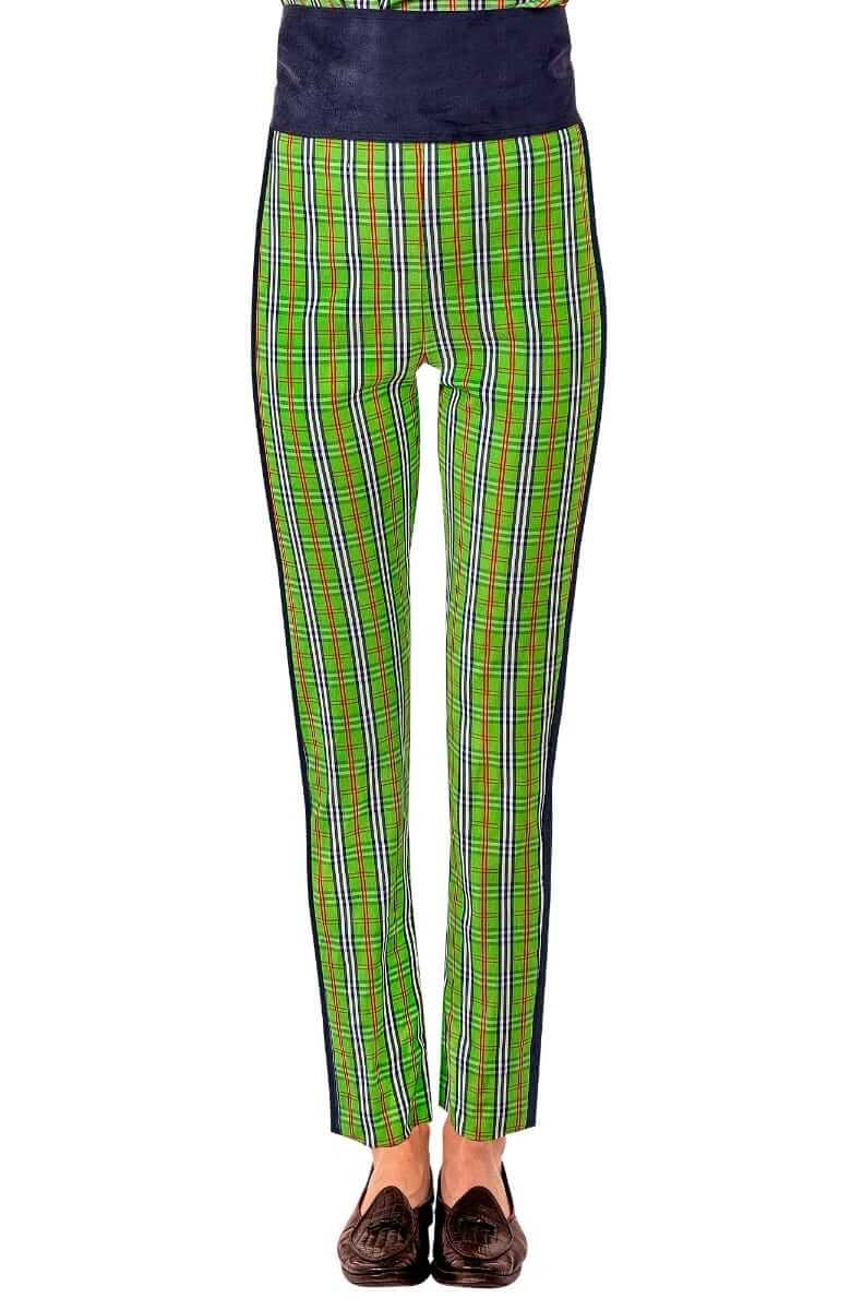 GripeLess Pull On Pant - Sunshine Plaid - Final Sale Green