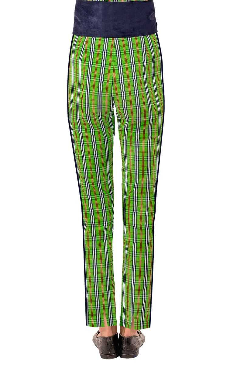 GripeLess Pull On Pant - Sunshine Plaid - Final Sale Green