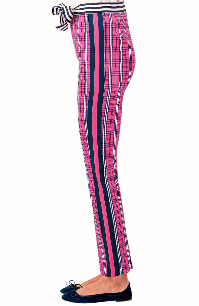 GripeLess Pull On Pant - Sunshine Plaid - Final Sale Pink