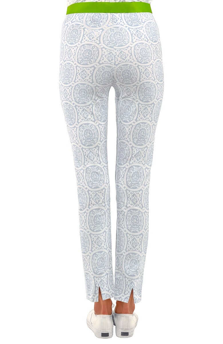 GripeLess Pull On Pant - Sultan&#39;s Dining Room - Final Sale White Peri