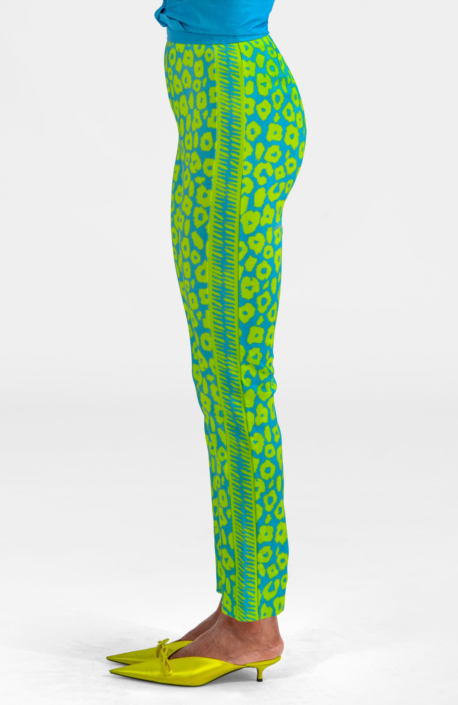 Gripeless Pull On Pants - Me Jane Turq Lime