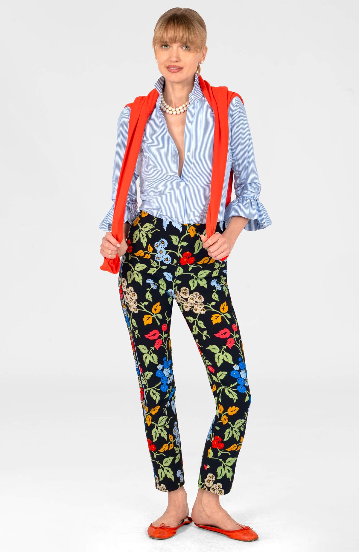 Gripeless Pull On Pants- Winter Garden Black
