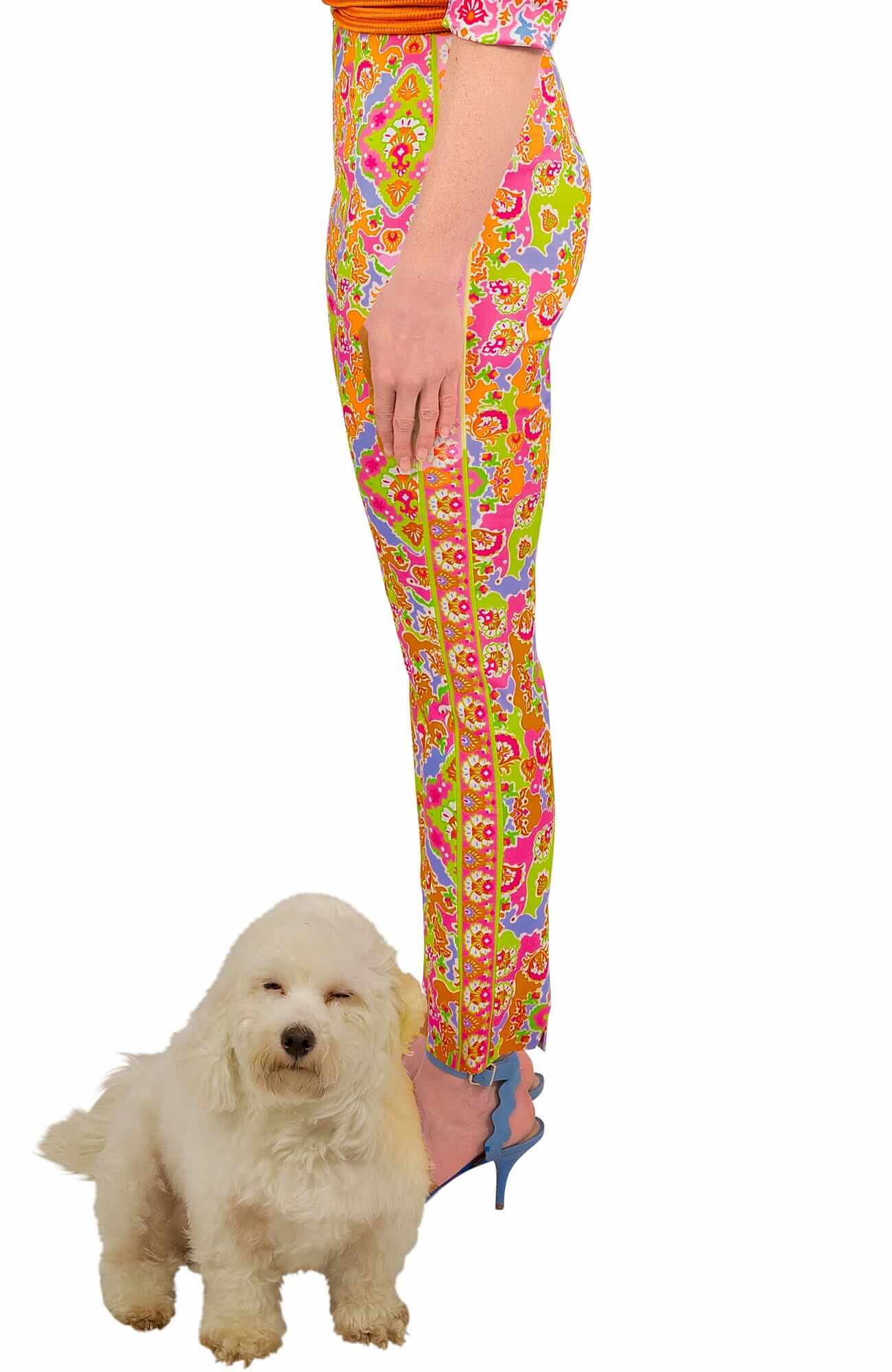 Gripeless Pull On Pants - Watteau Pink Lime