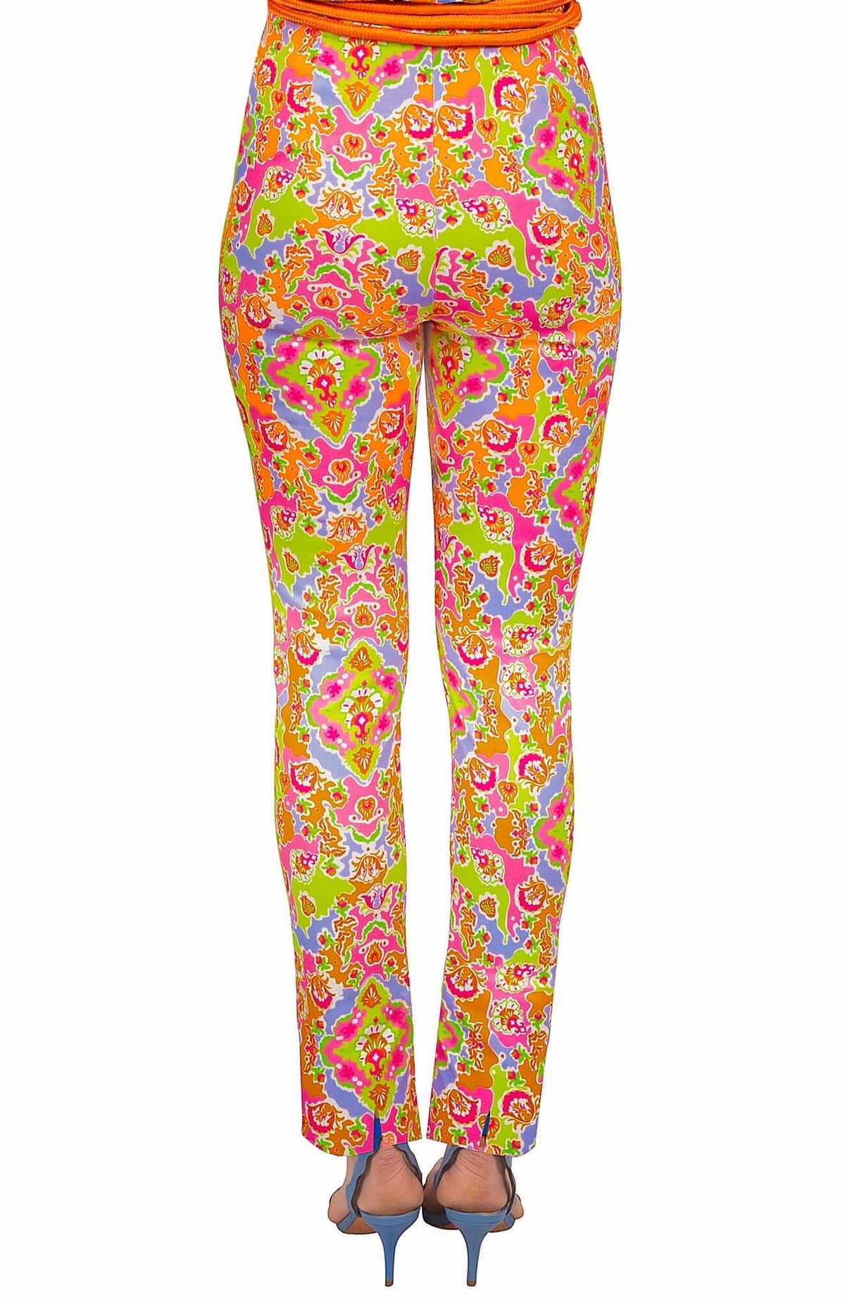 Gripeless Pull On Pants - Watteau - Final Sale Pink Lime