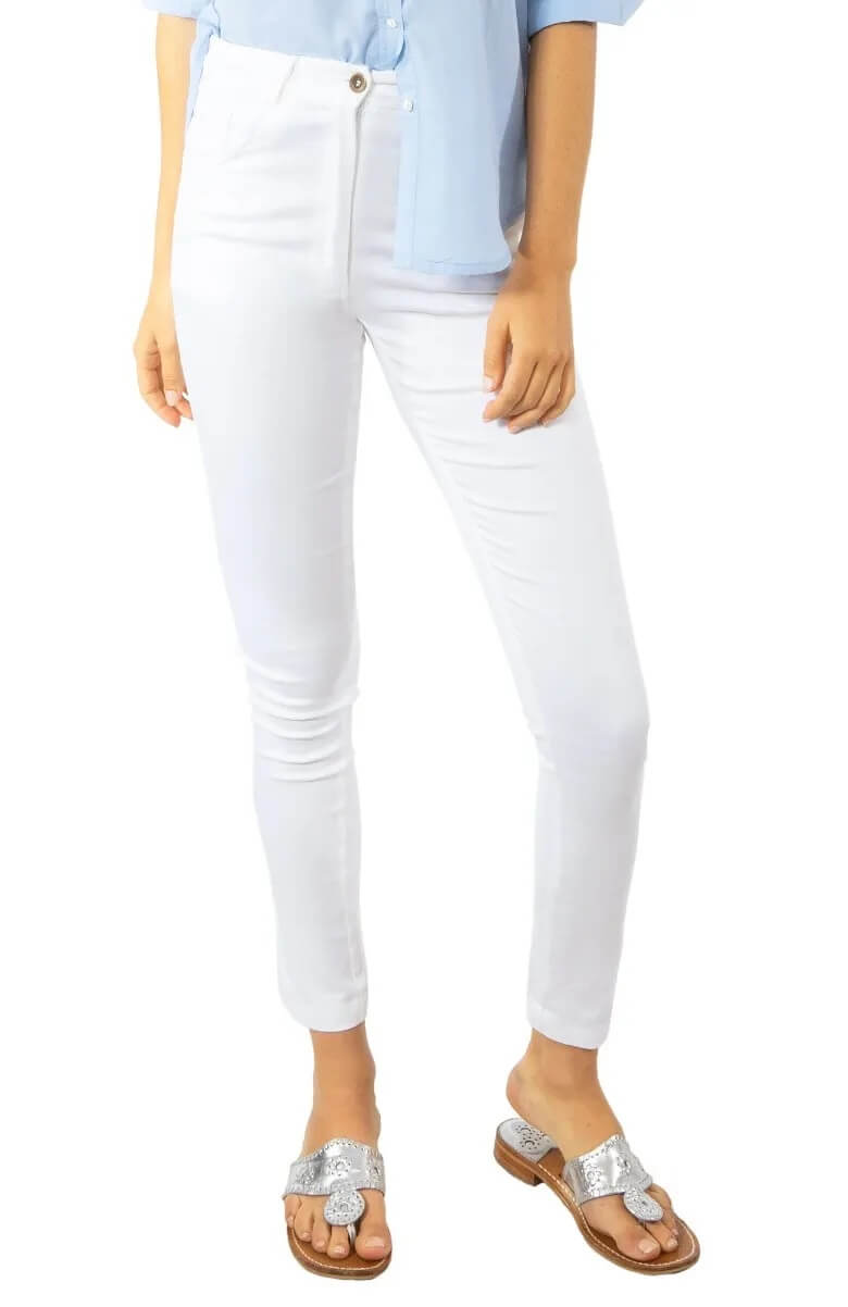 GripeLess Stretch Jeans - Solid - Final Sale White