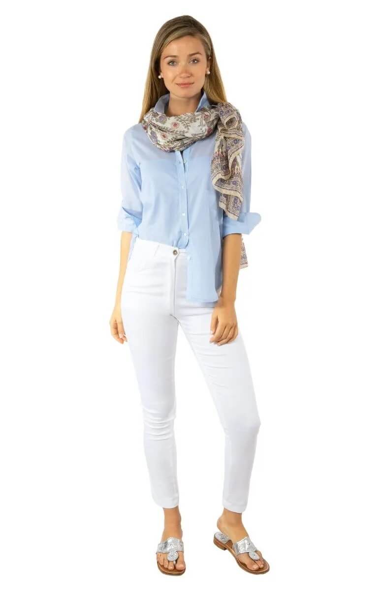 GripeLess Stretch Jeans - Solid - Final Sale White