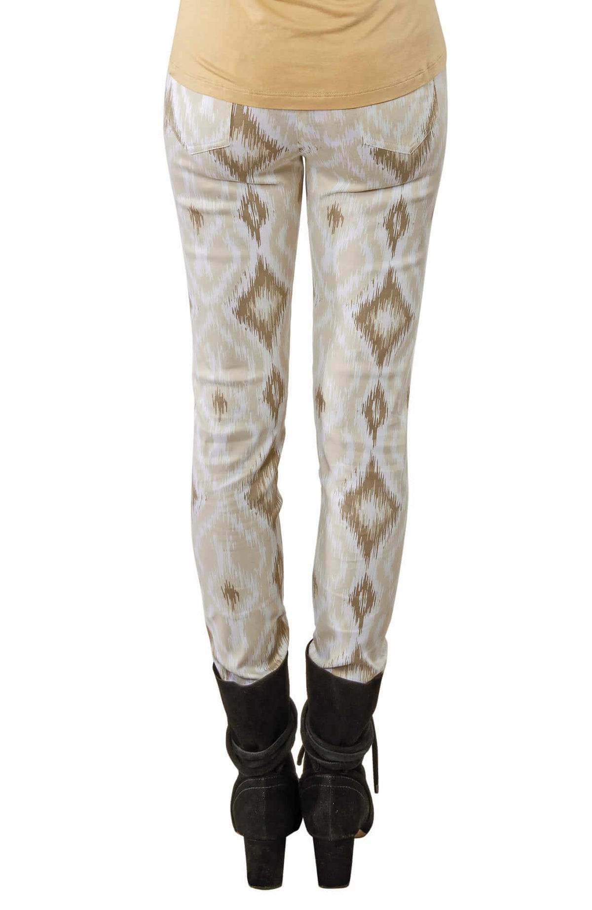 GripeLess Cotton Spandex Jeans - Kitt Ikat - Final Sale Khaki