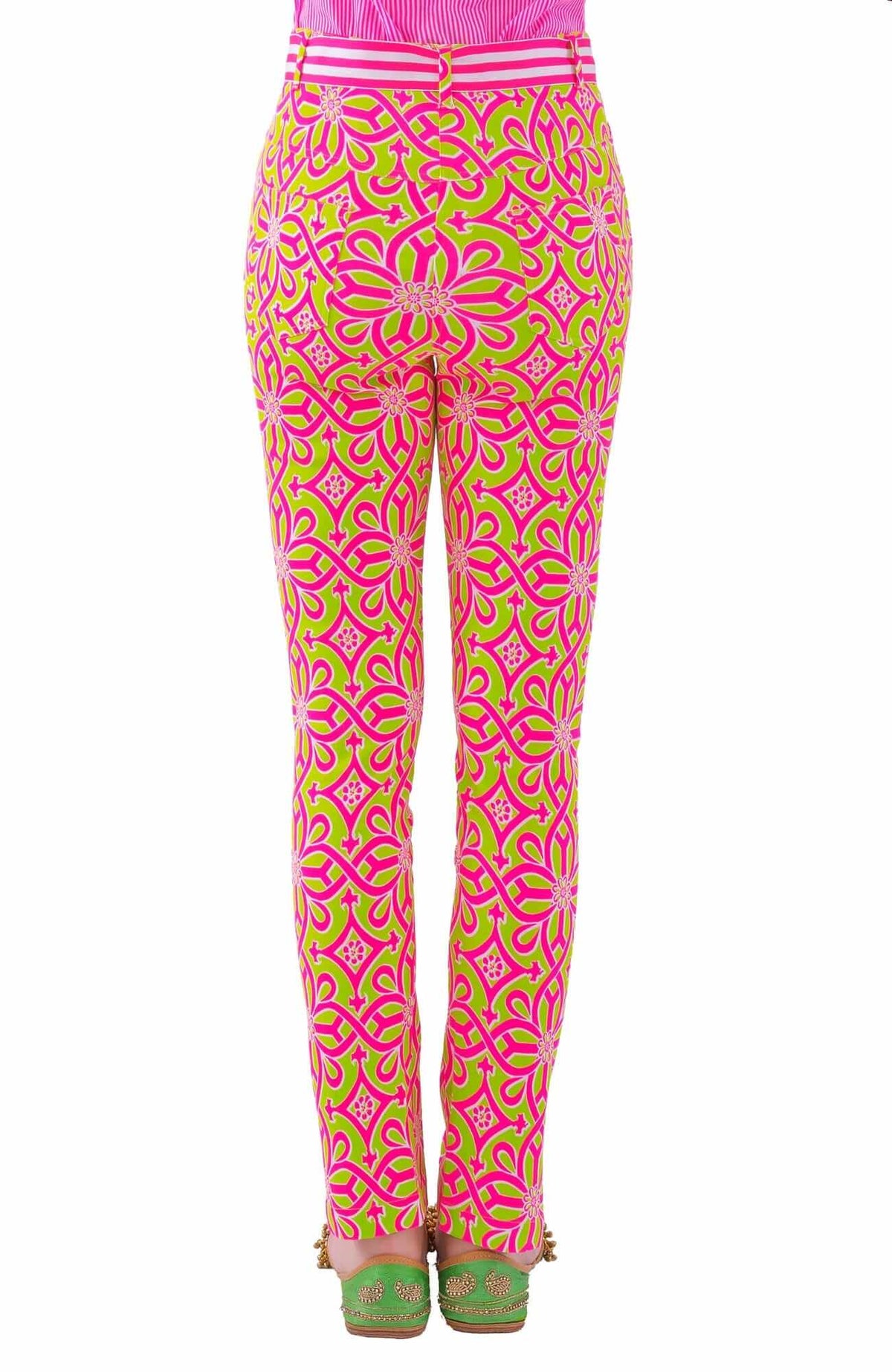 GripeLess Cotton Spandex Jeans - Piazza - Final Sale Lime Pink