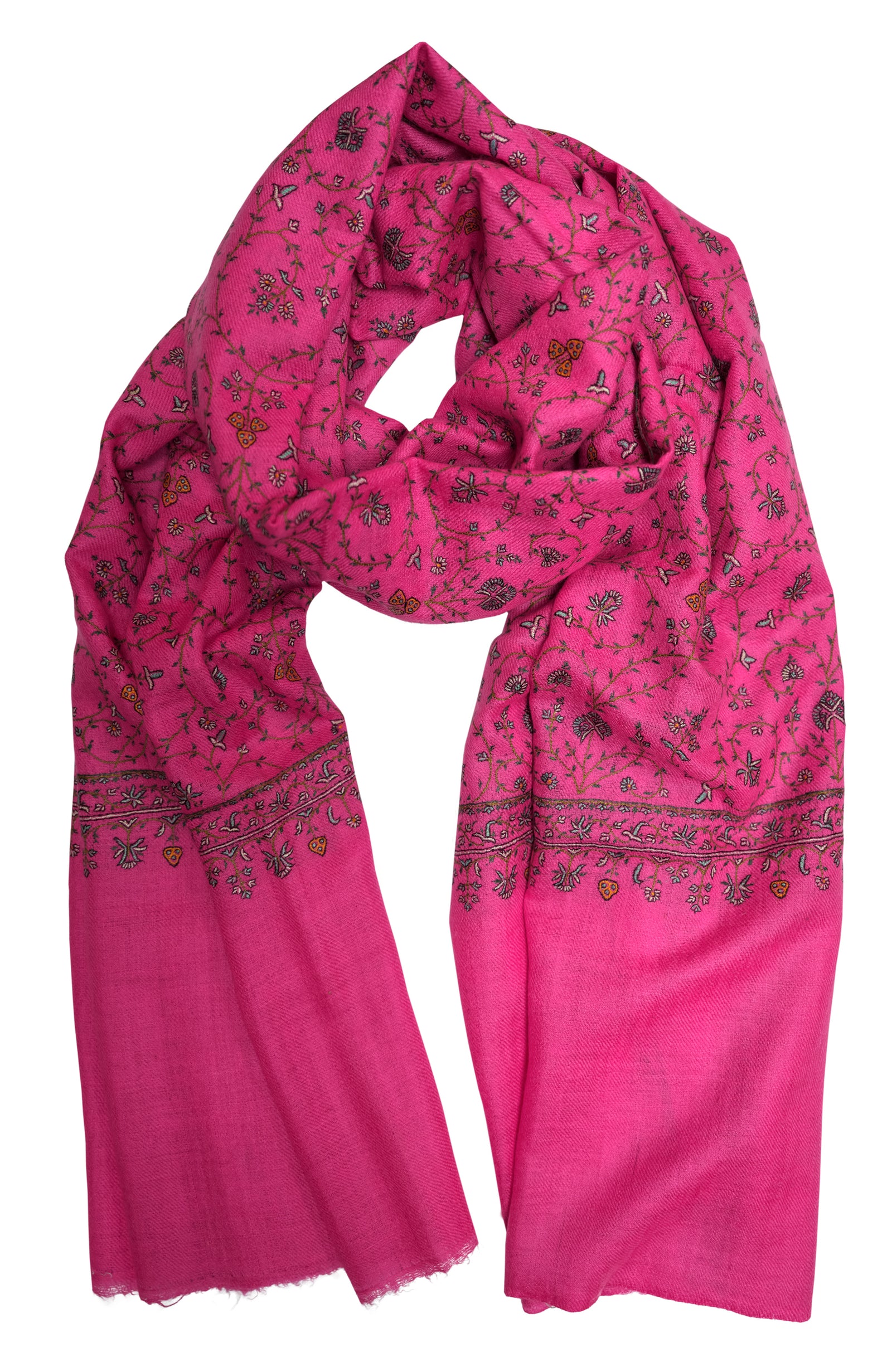 Hand Woven Cashmere Pashmina - Pink